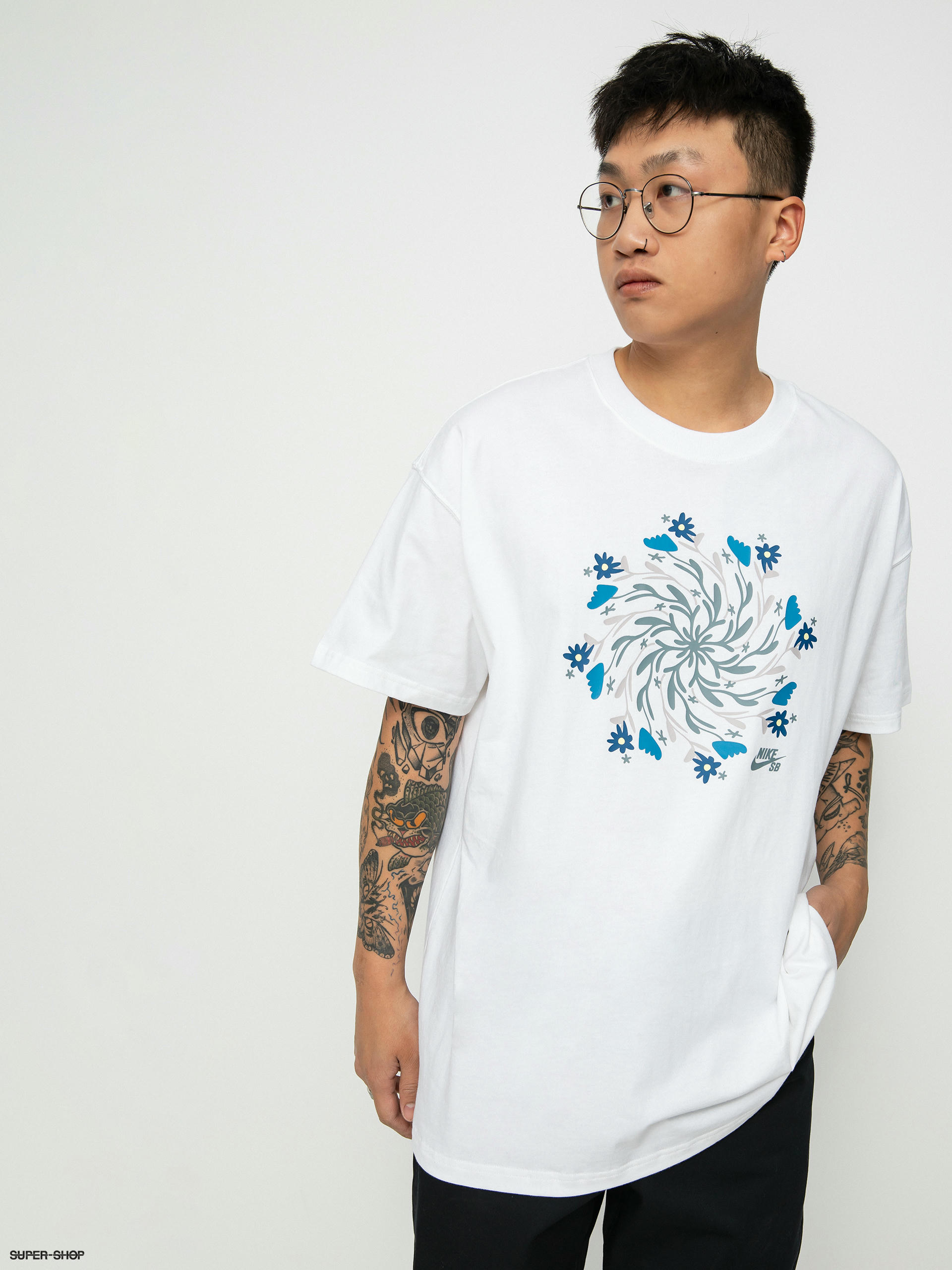 Nike SB Wild Flower T Shirt WeiB white