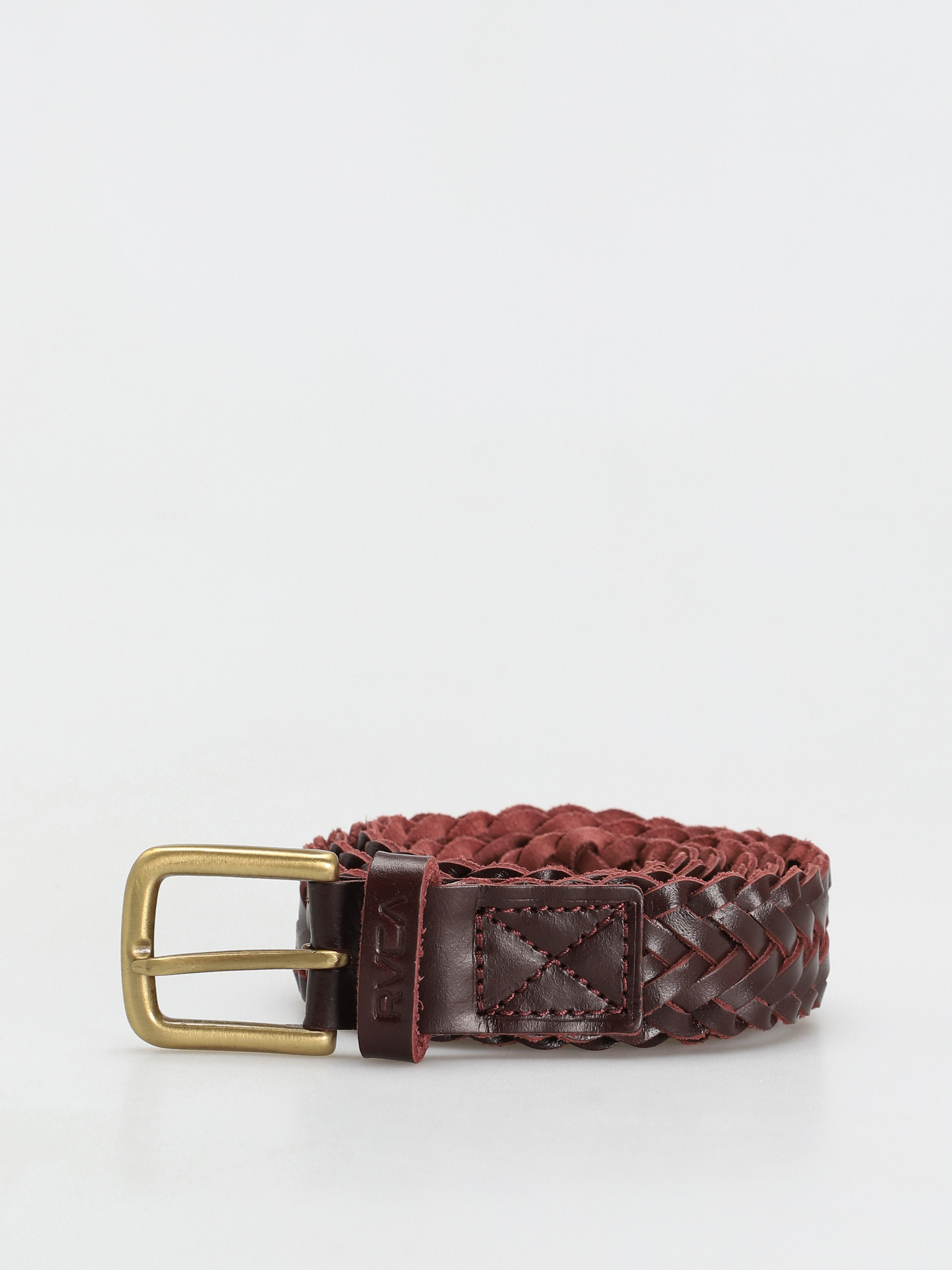 RVCA Twine Leather Belt (oxblood red)