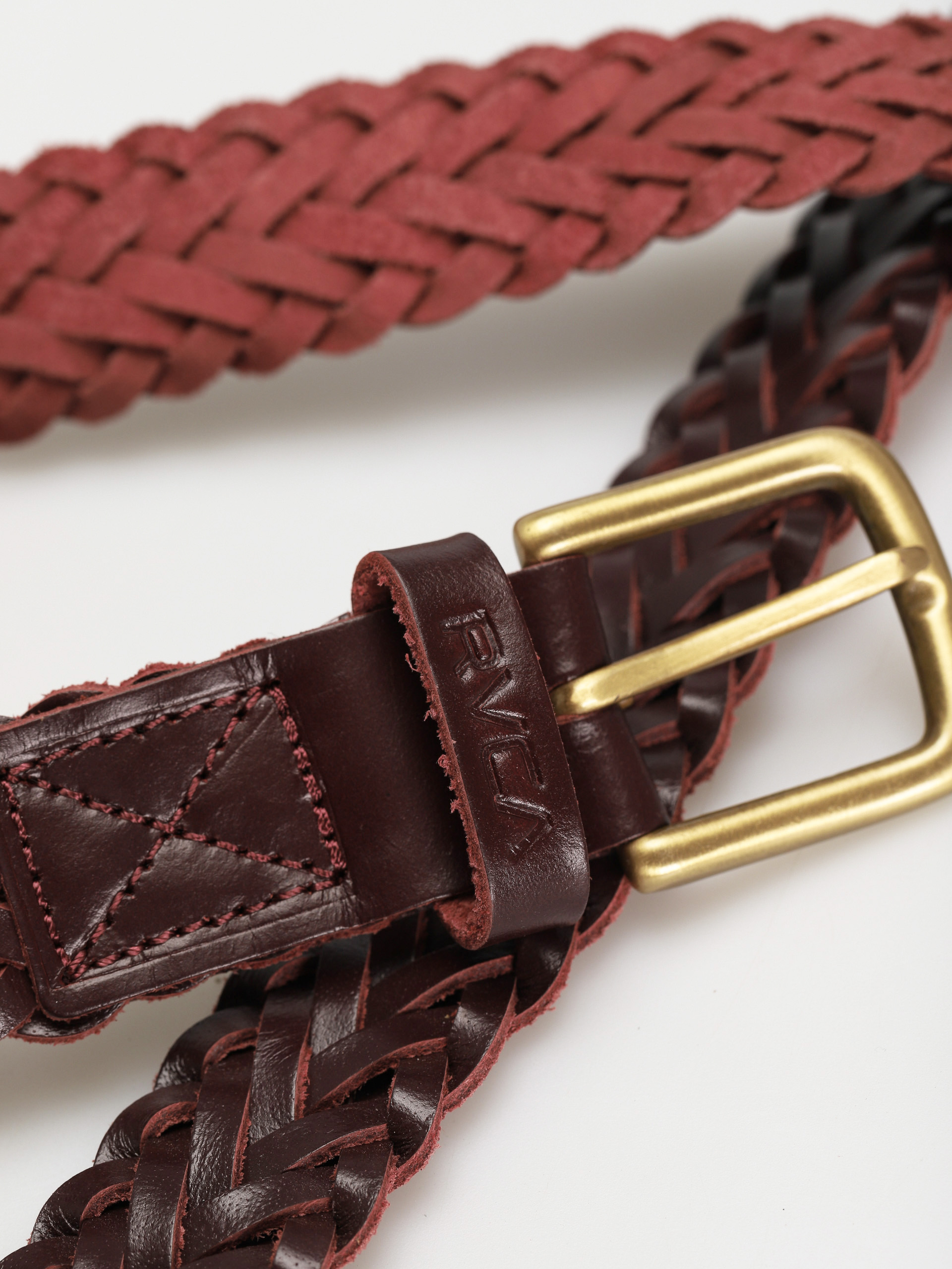 RVCA Twine Leather Belt (oxblood red)