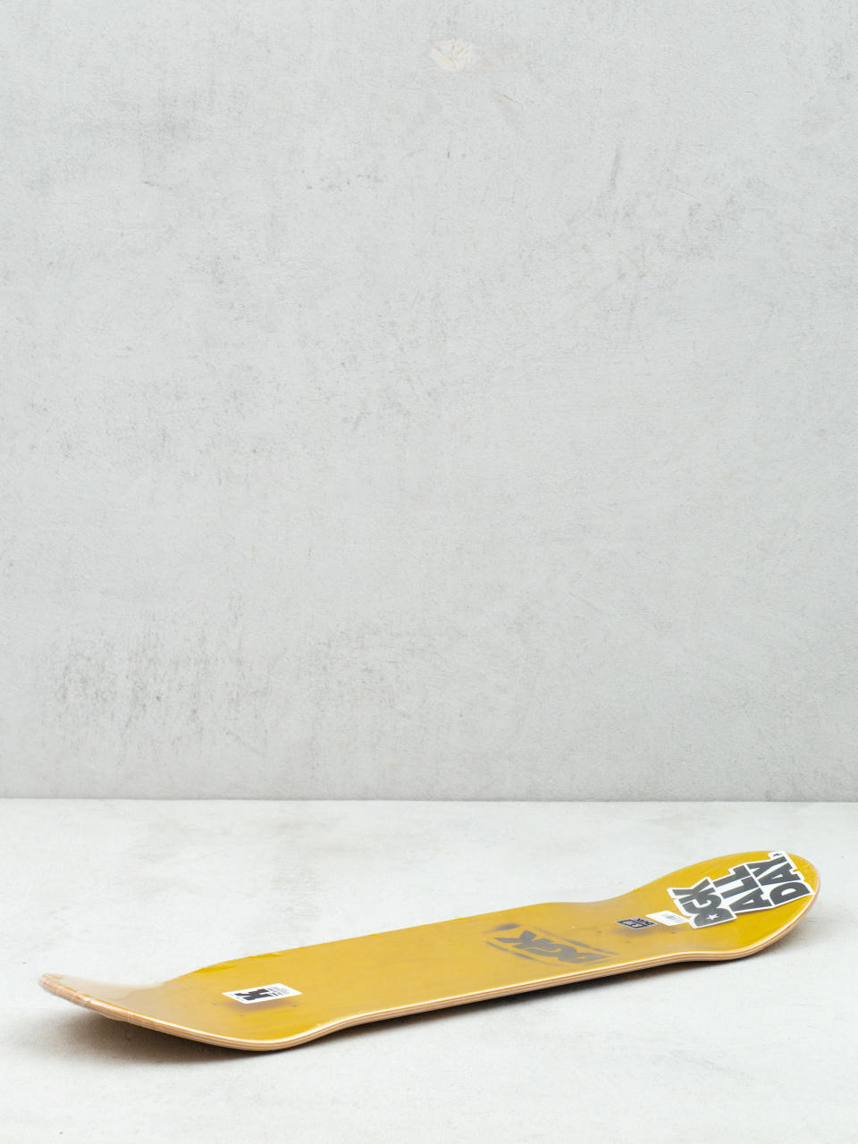 Custom name yellow swiss cheese skateboard deck