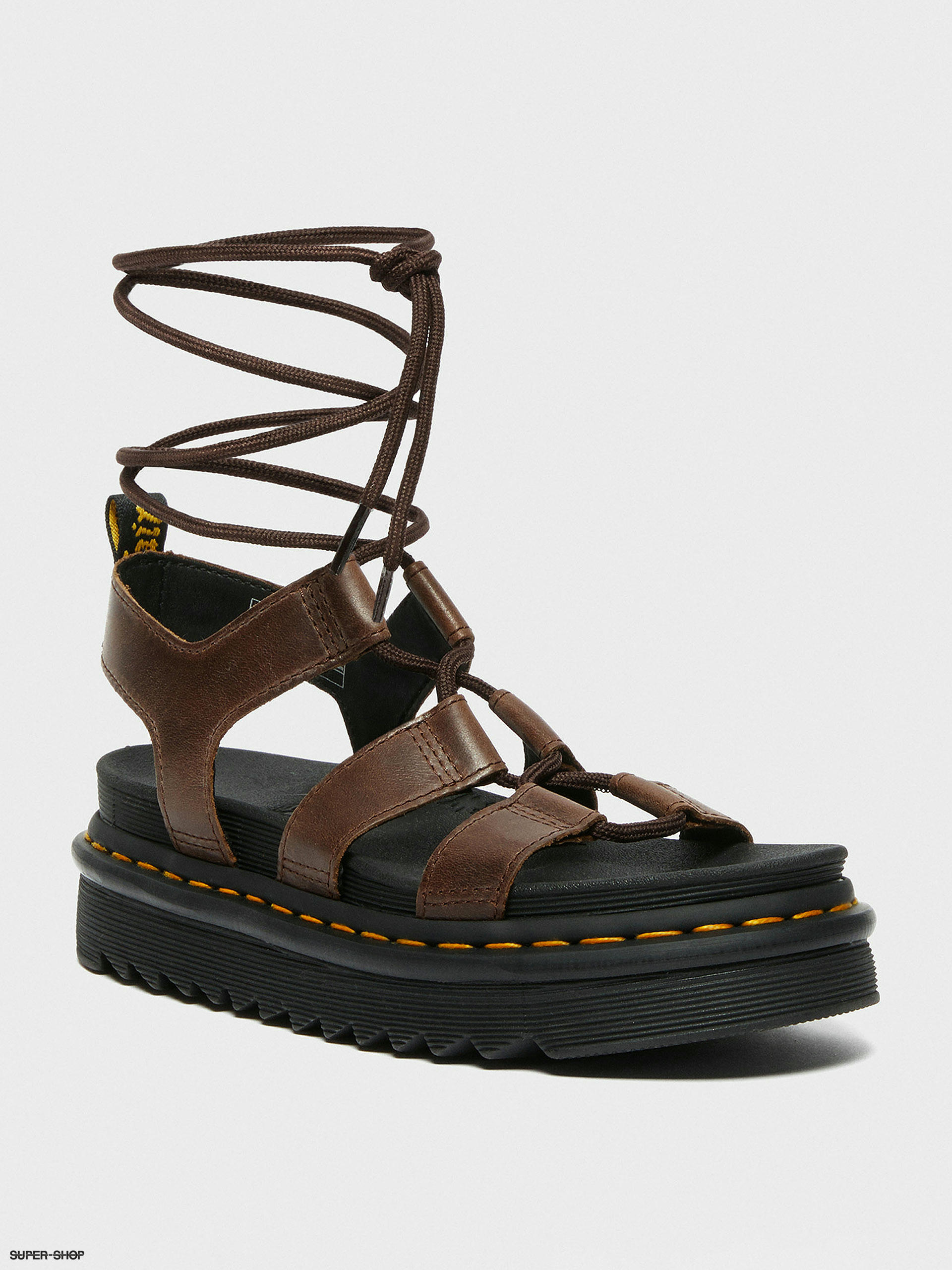 brown dr martens sandals