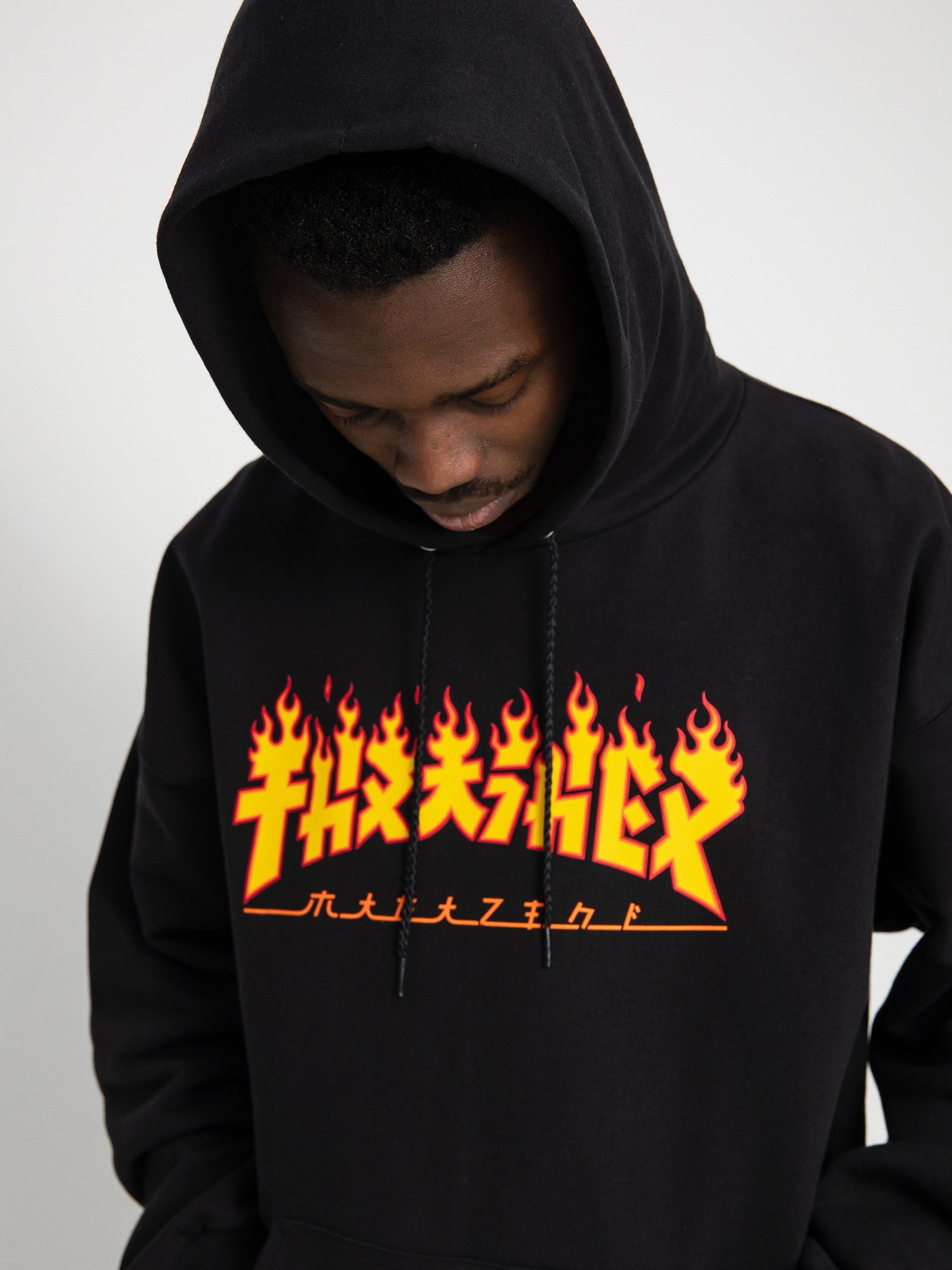 Thrasher Godzilla Flame HD Hoodie (black)