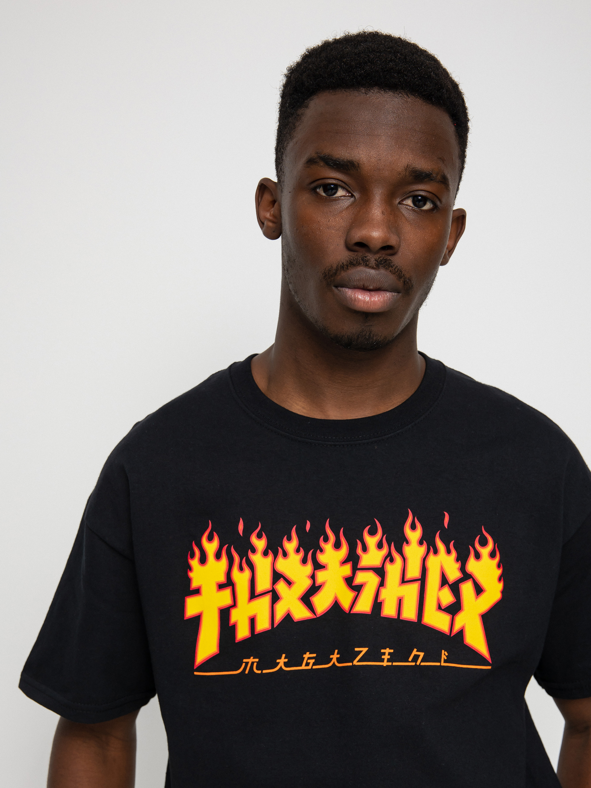 Thrasher Godzilla Flame T-shirt (black)