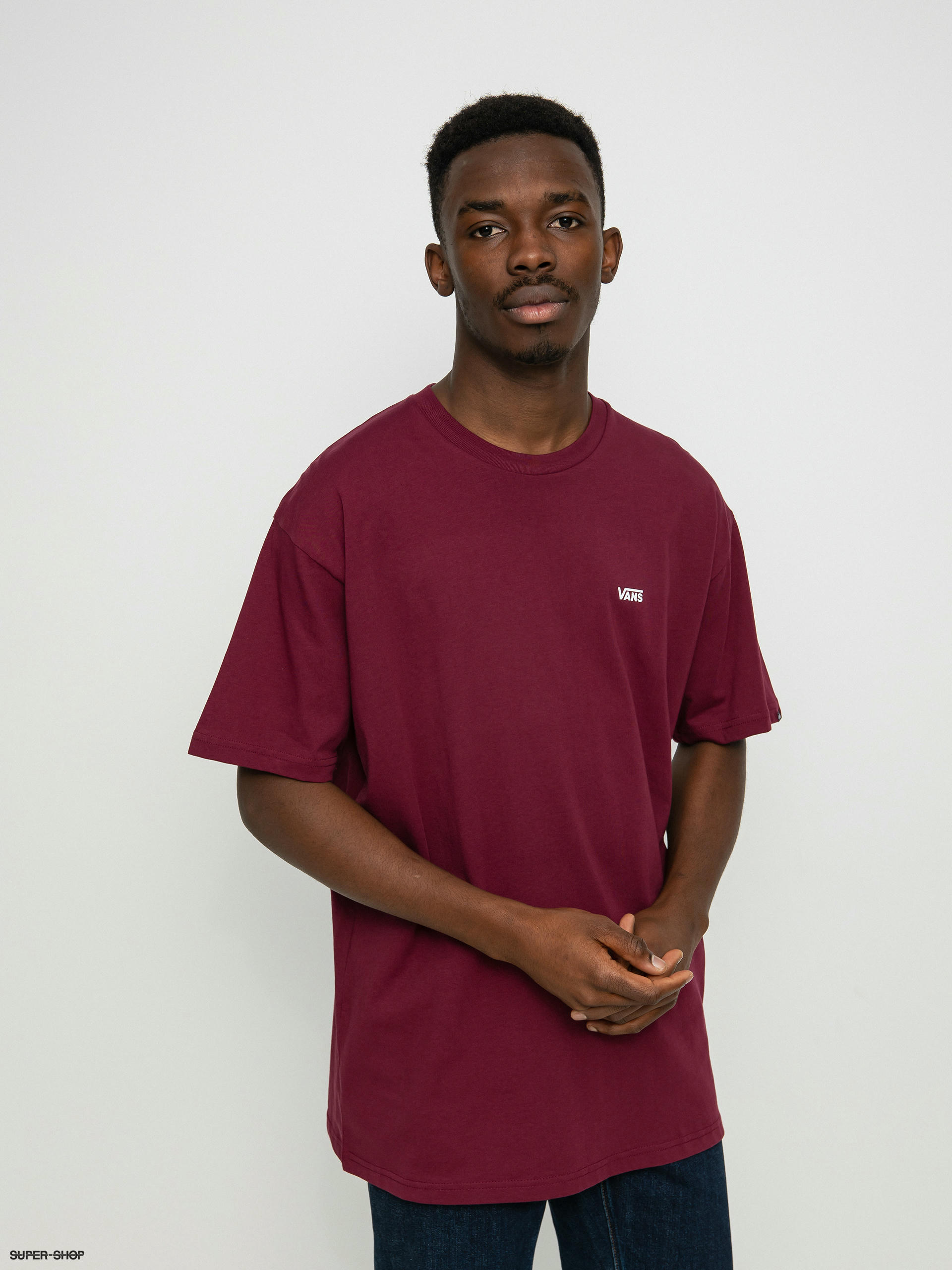 vans t shirt maroon