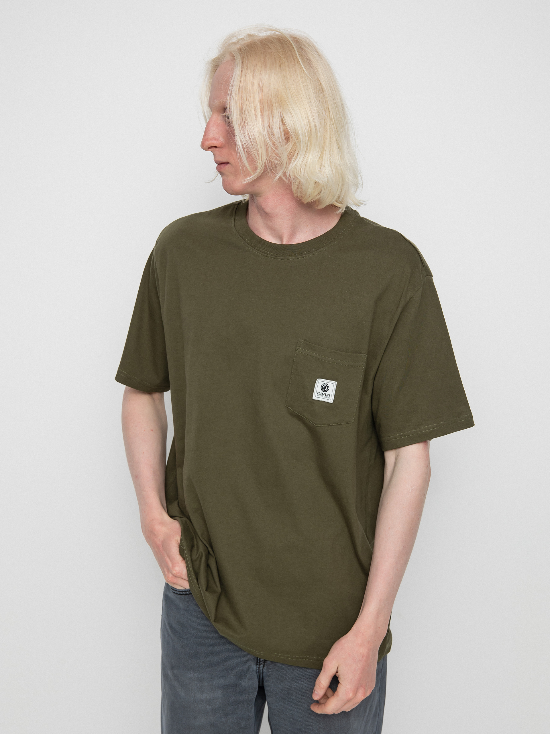 Element Basic Pocket Label T-shirt - green (army)