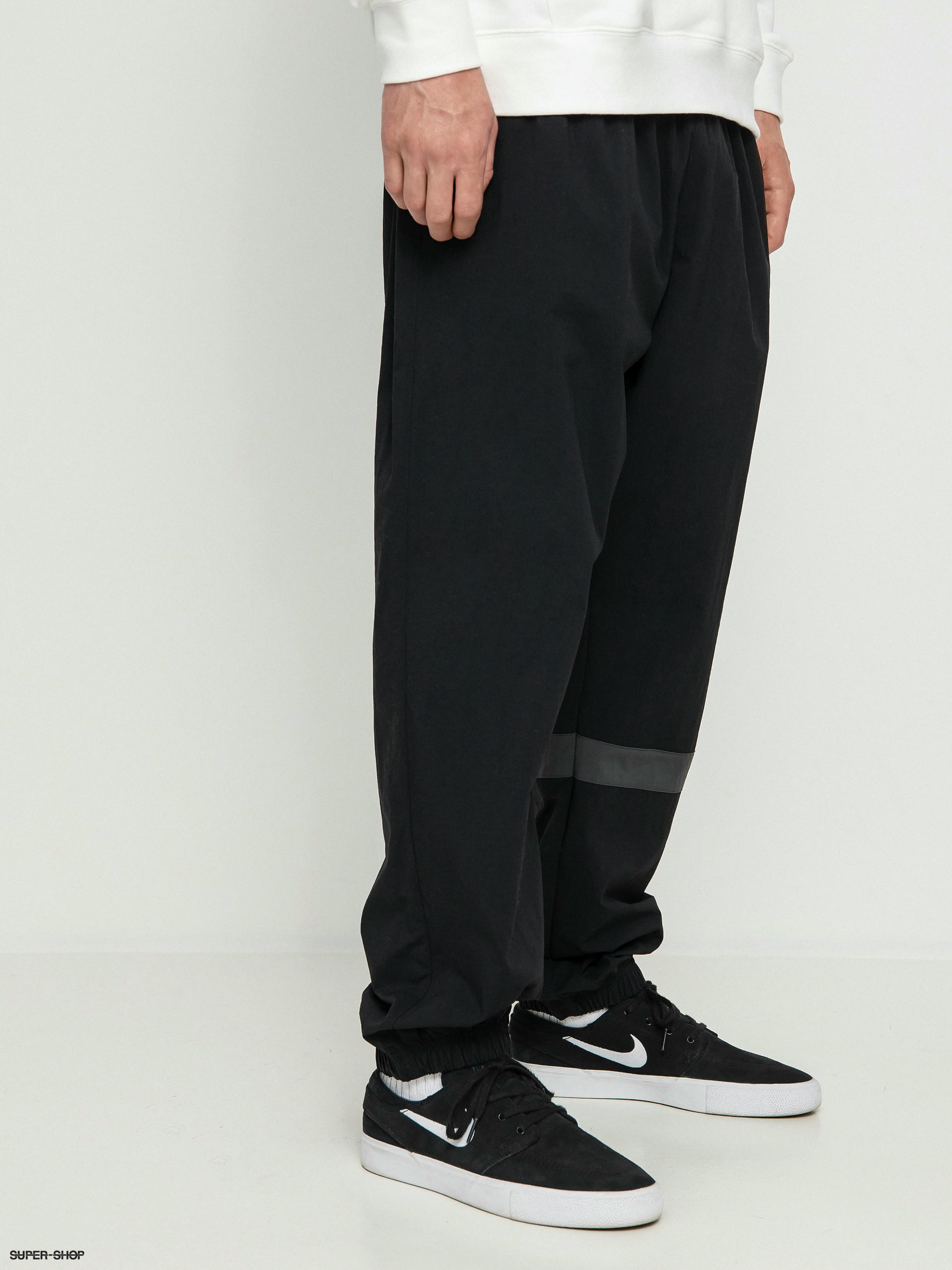 Nike track pants black large vintage Y2k stained... - Depop