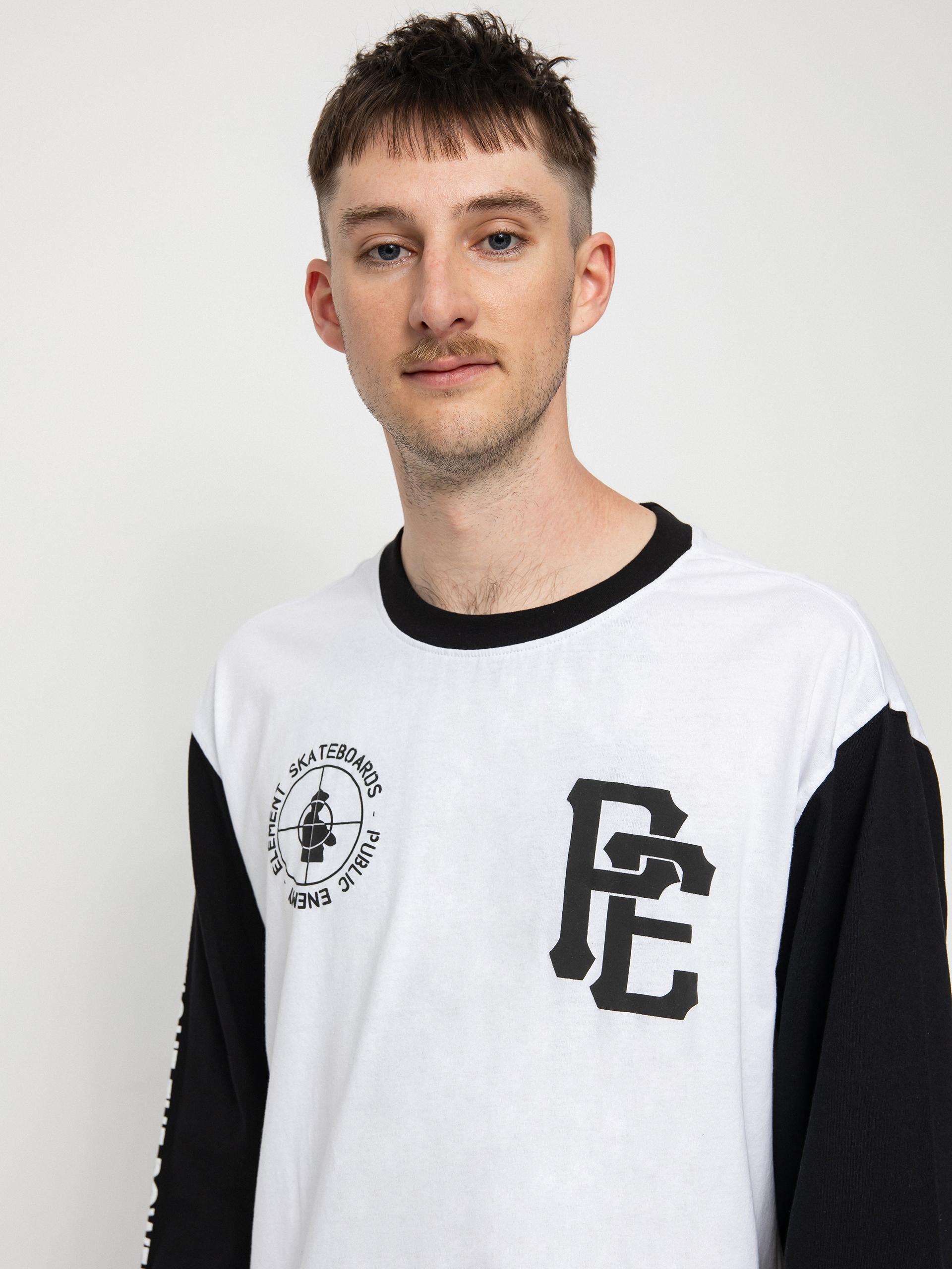 Element Pexe Target Ringer Longsleeve (white/blk)