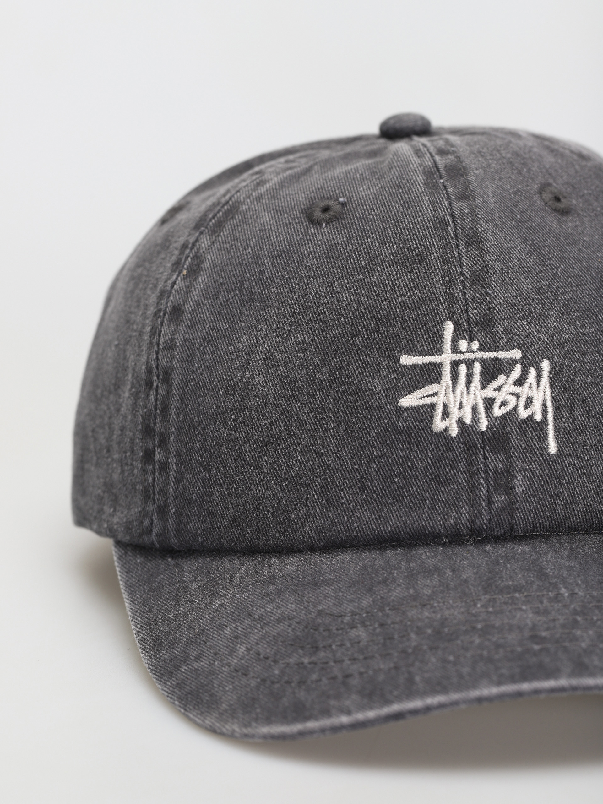 Stussy Washed Stock Low Pro Cap (charcoal)