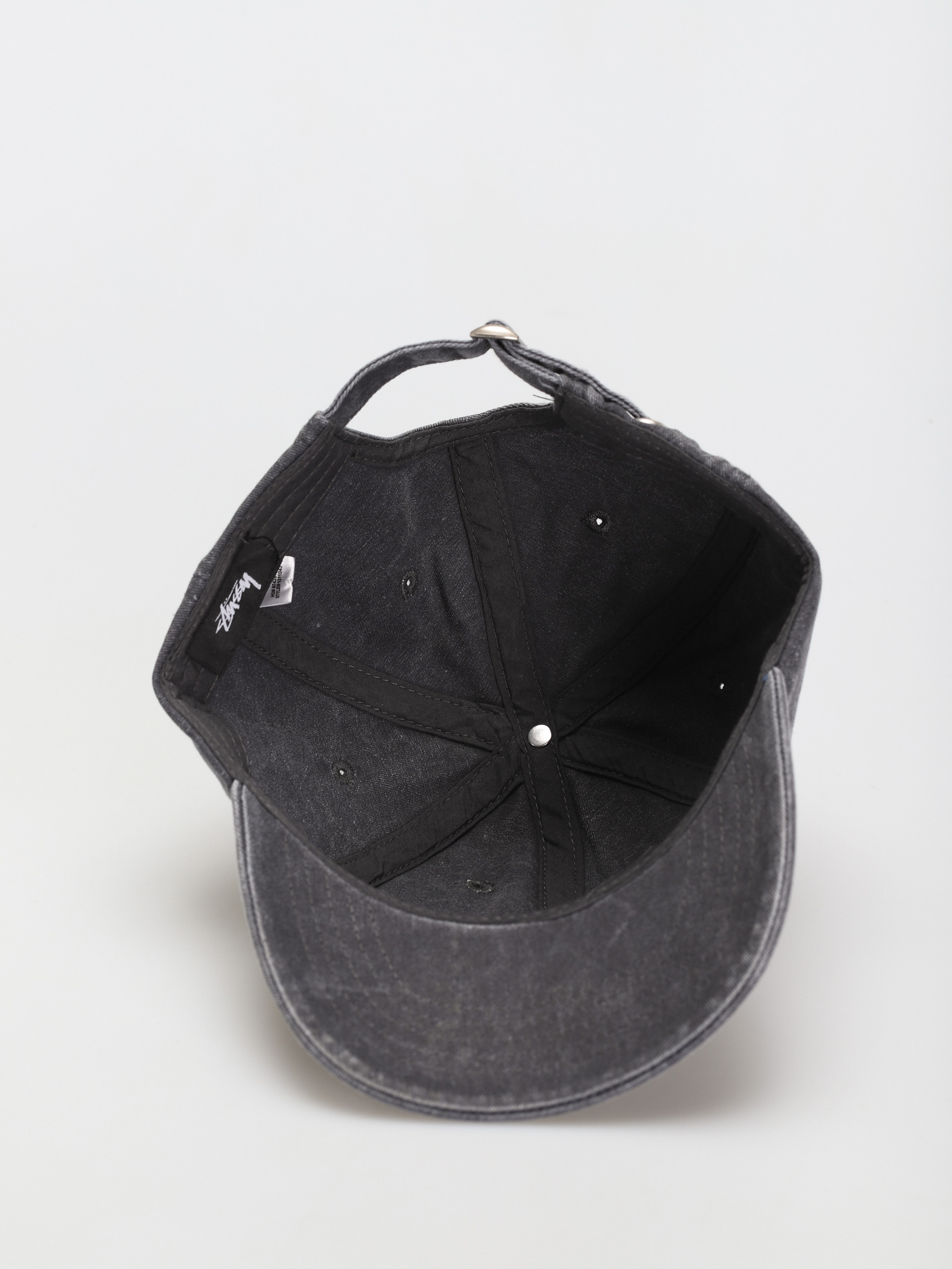 Stussy Washed Stock Low Pro Cap (charcoal)