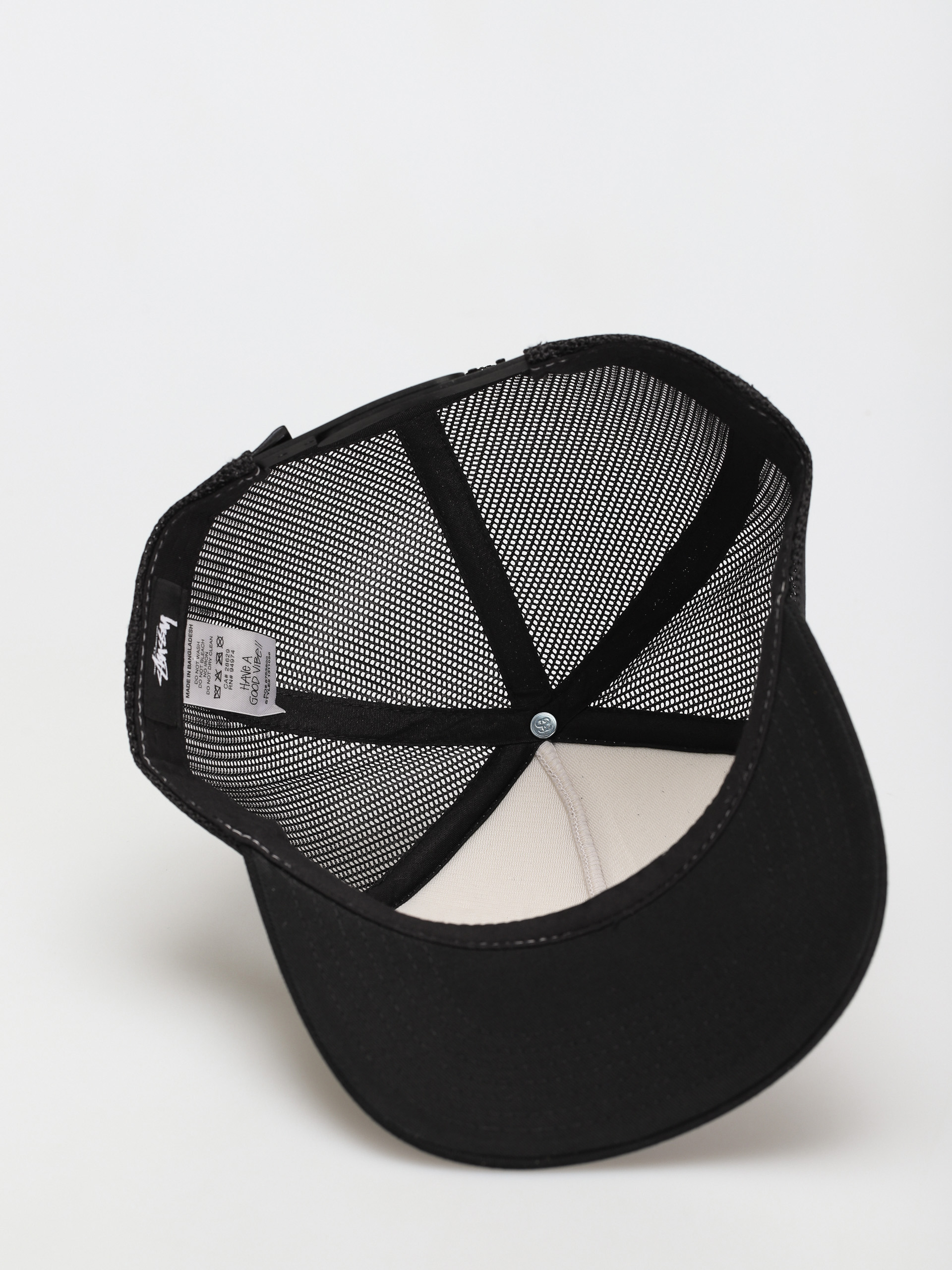 Stussy Crown Stock Trucker Cap (black)
