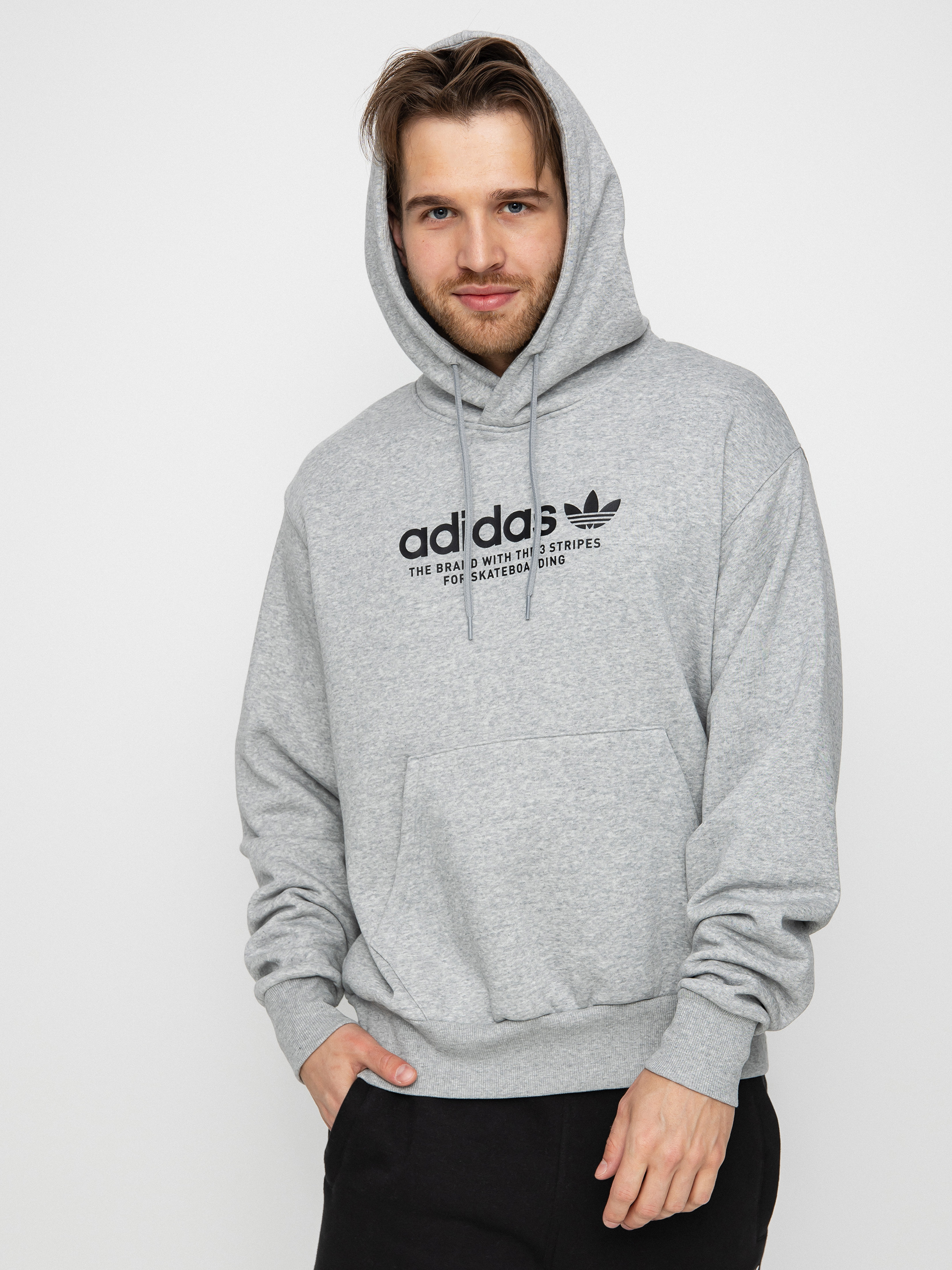 adidas 4.0 Logo HD Hoodie (mgreyh/black)