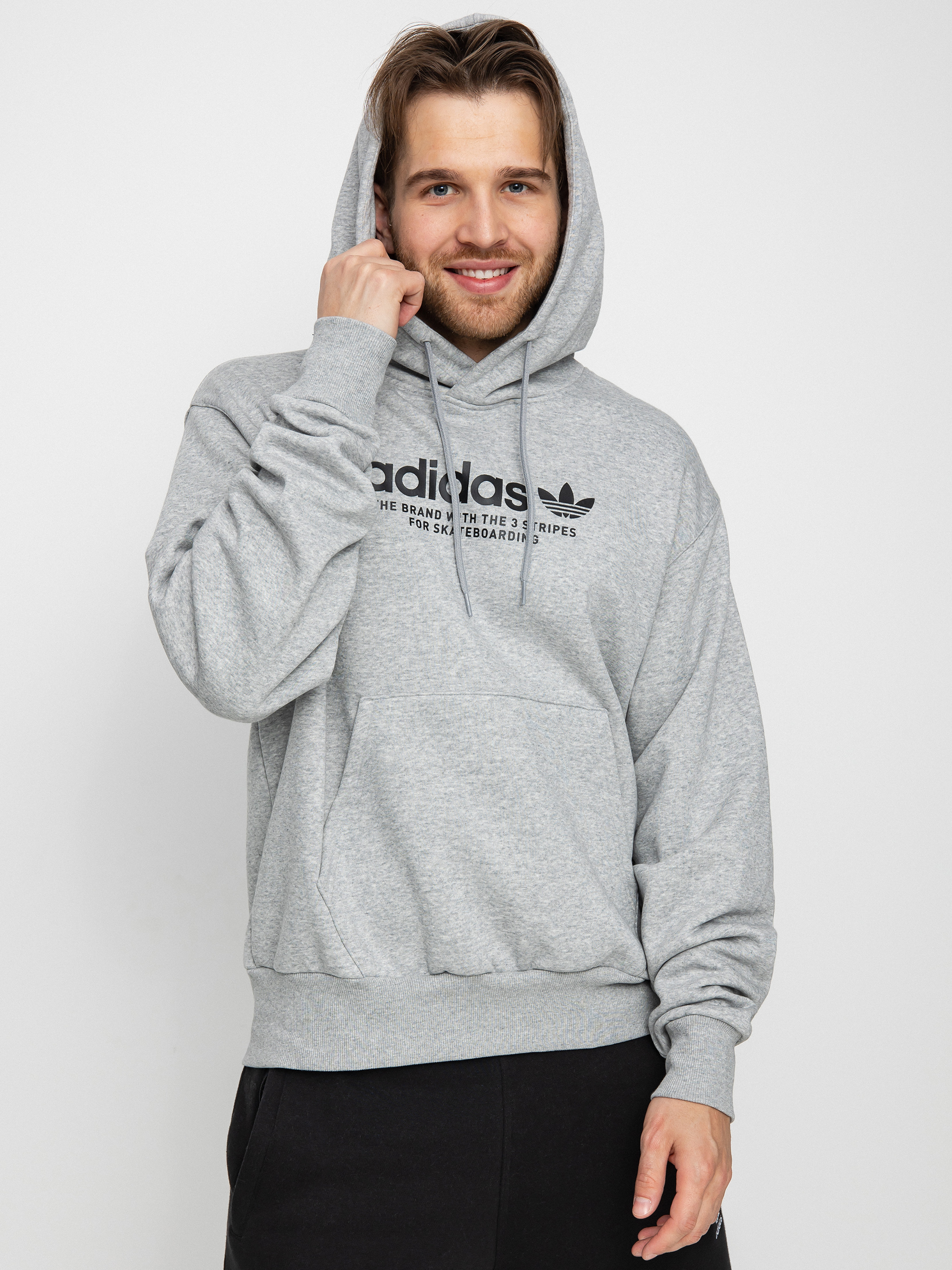 adidas 4.0 Logo HD Hoodie (mgreyh/black)