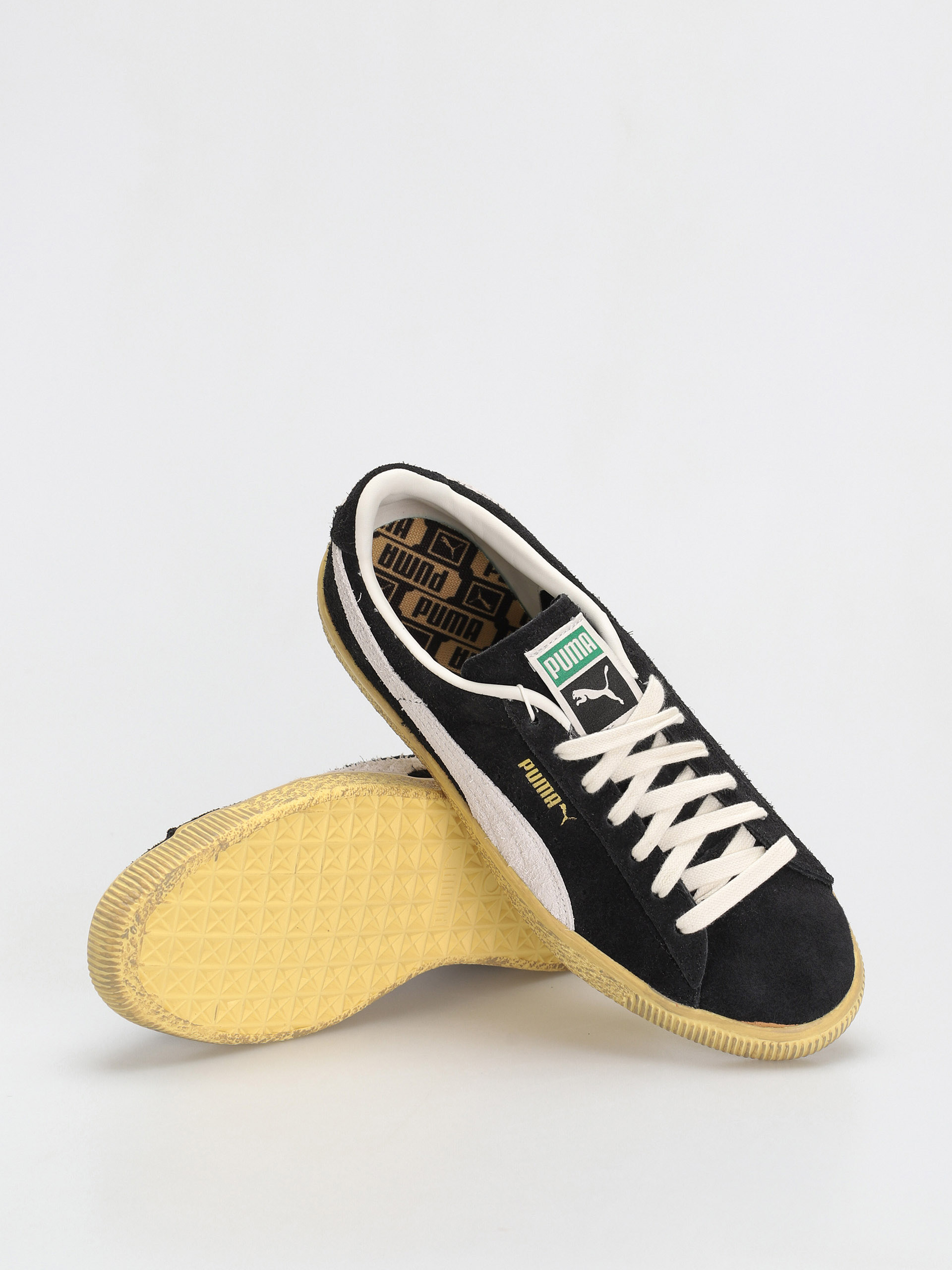 Puma Suede Vtg The Neverworn Shoes (puma blk/w wht/mellow yellow)