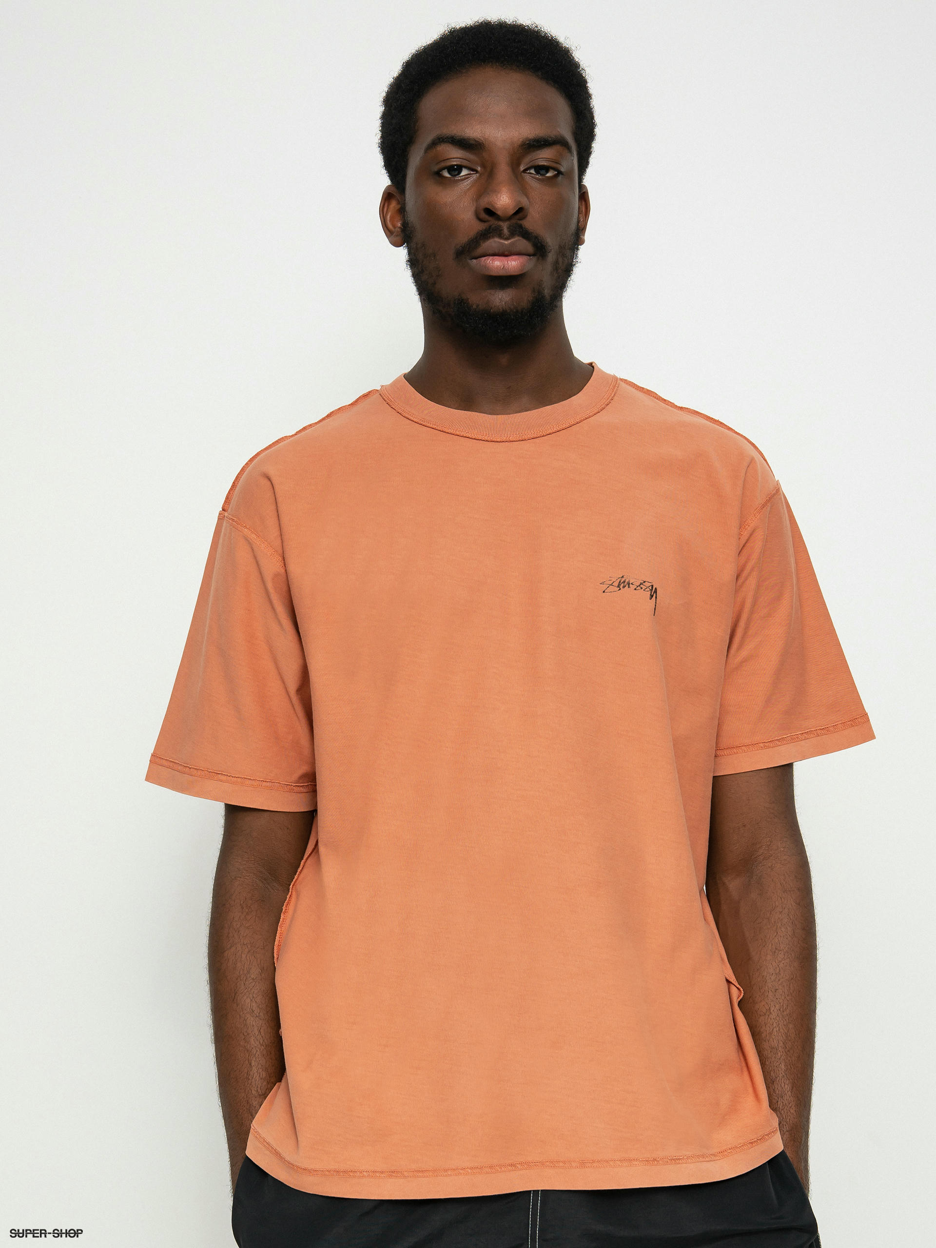 Stussy Pig. Dyed Inside Out Crew T-shirt (rust)