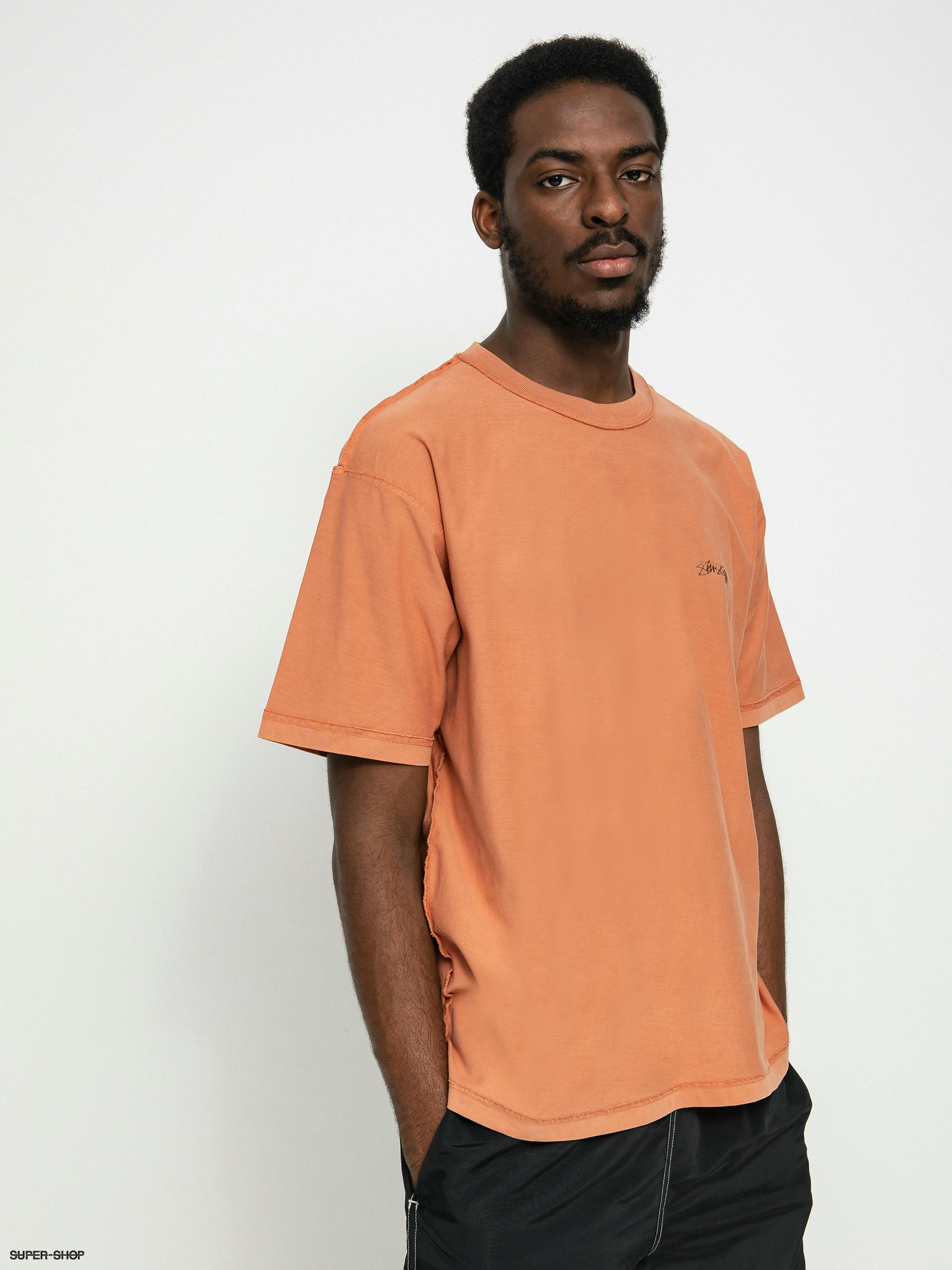 Stussy Pig. Dyed Inside Out Crew T-shirt (rust)