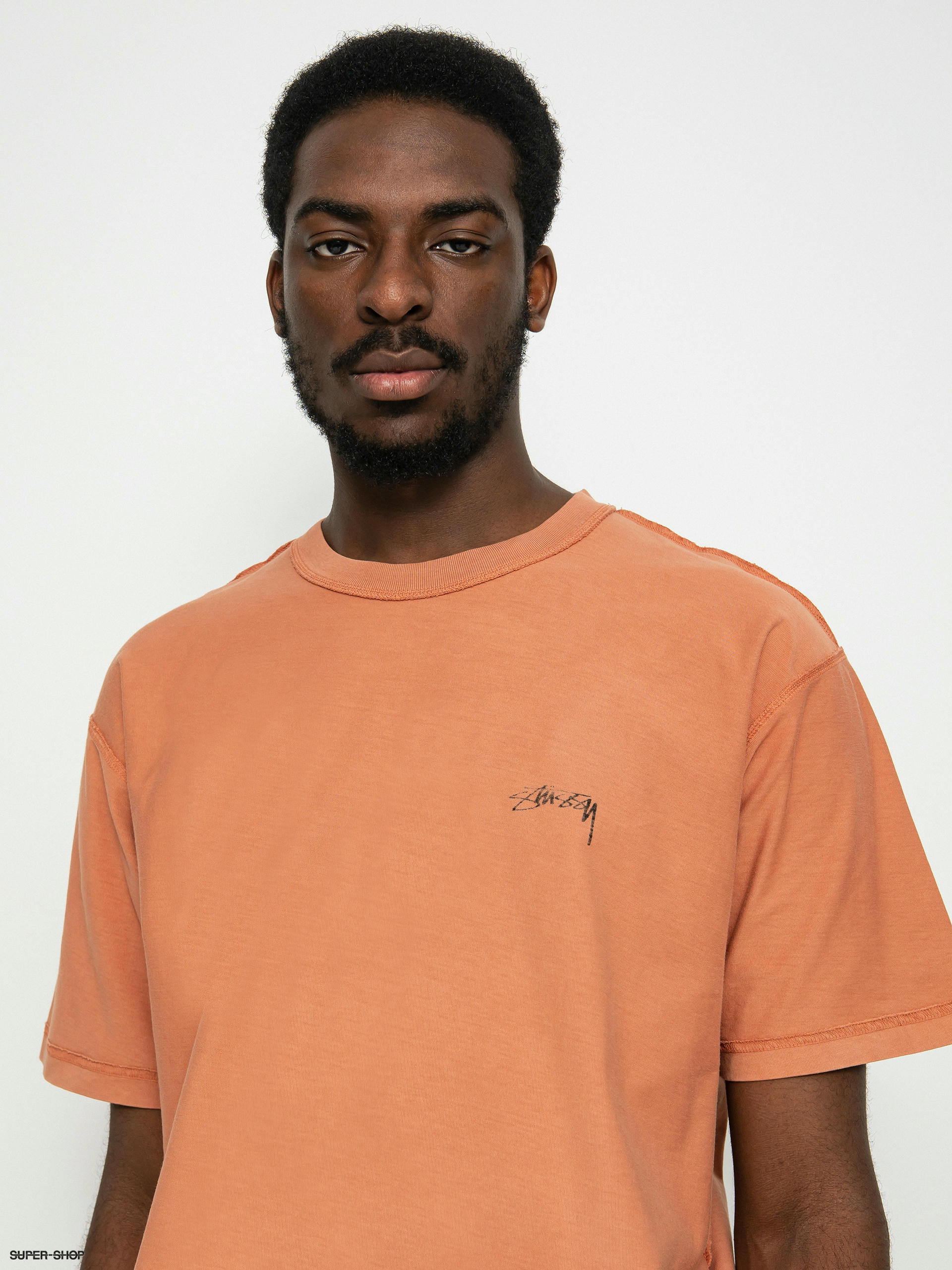 Stussy Pig. Dyed Inside Out Crew T-shirt (rust)