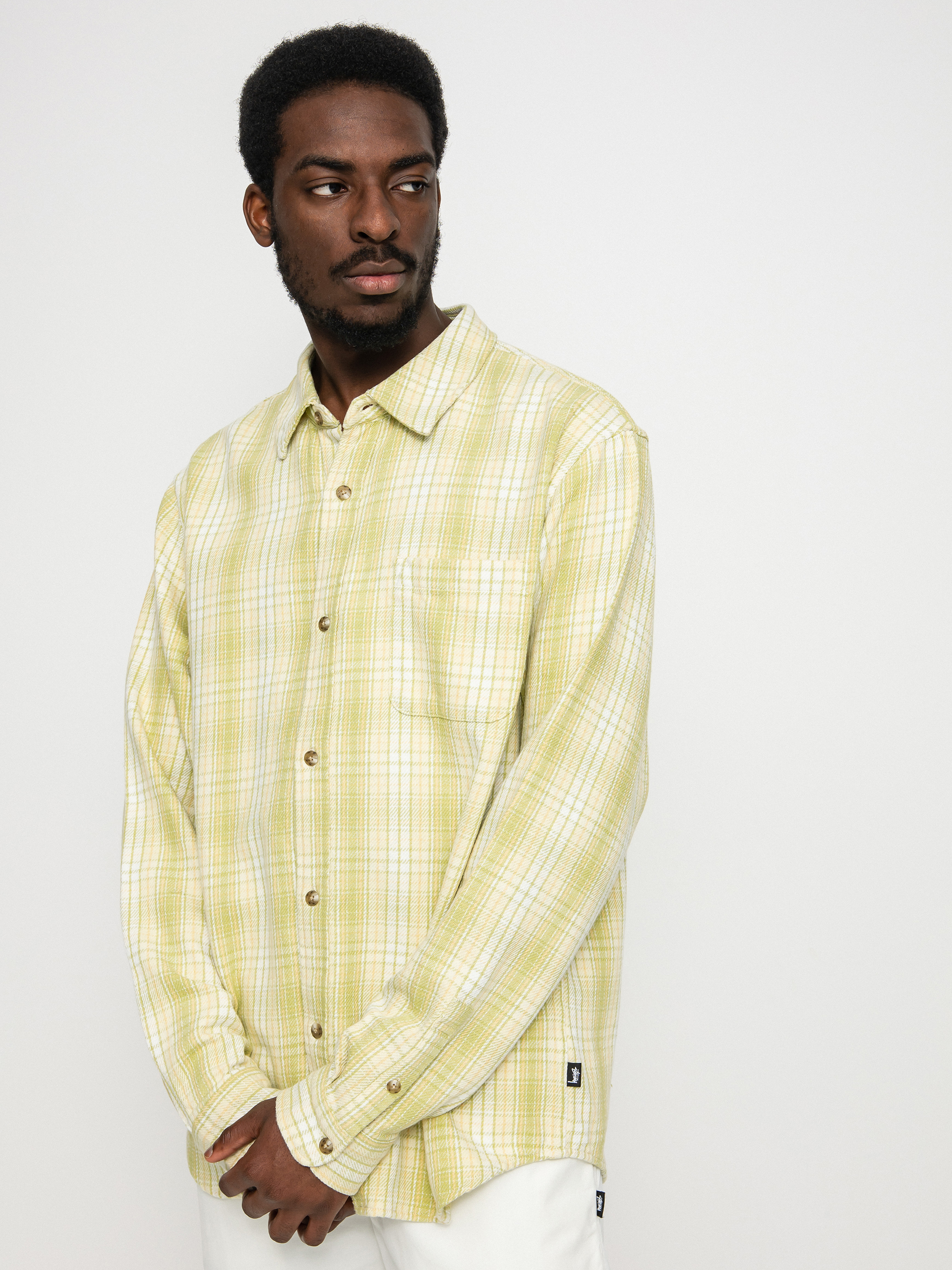 Stussy Beach Plaid Hemd (lime)