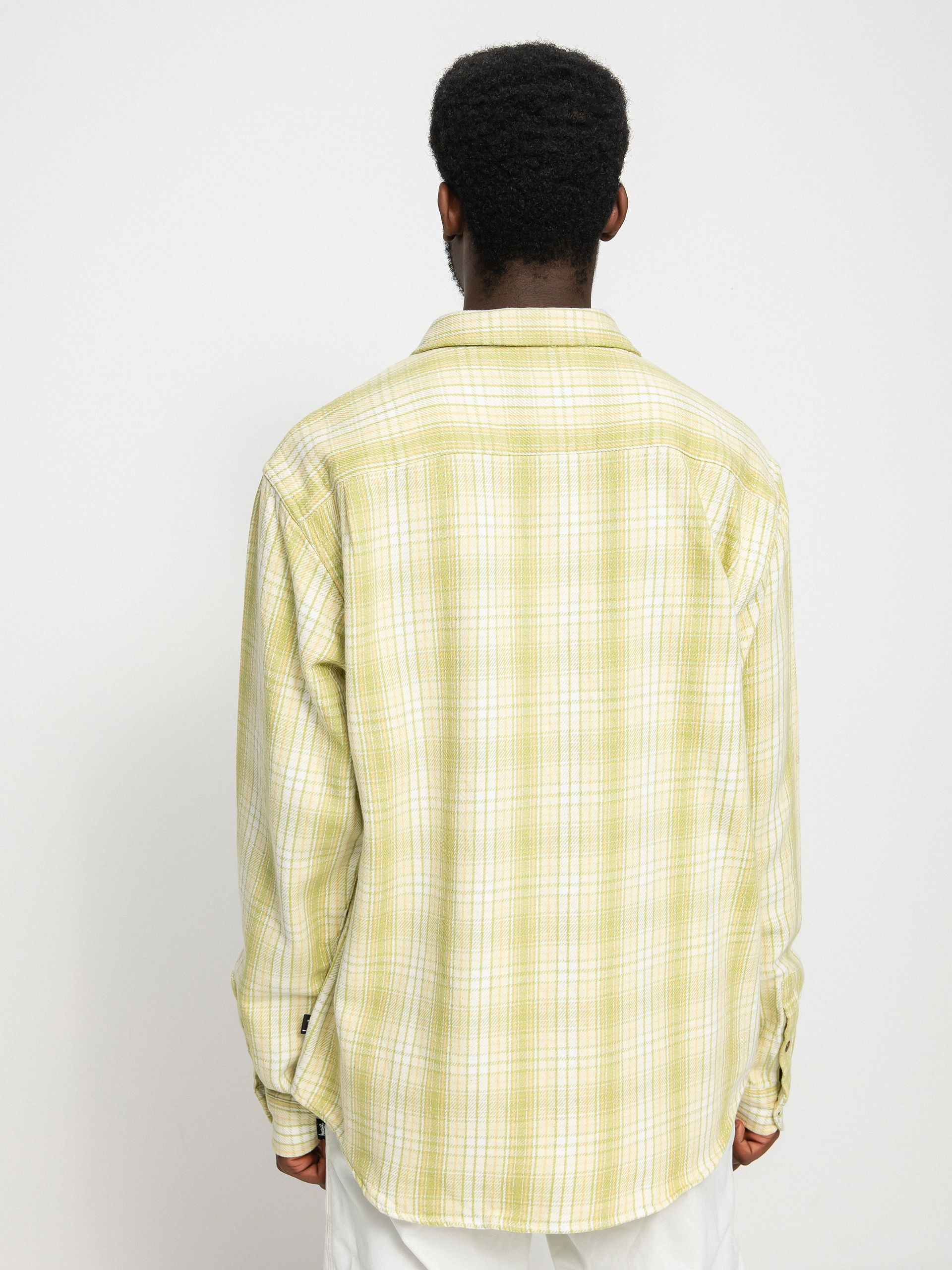 Stussy Beach Plaid Shirt (lime)