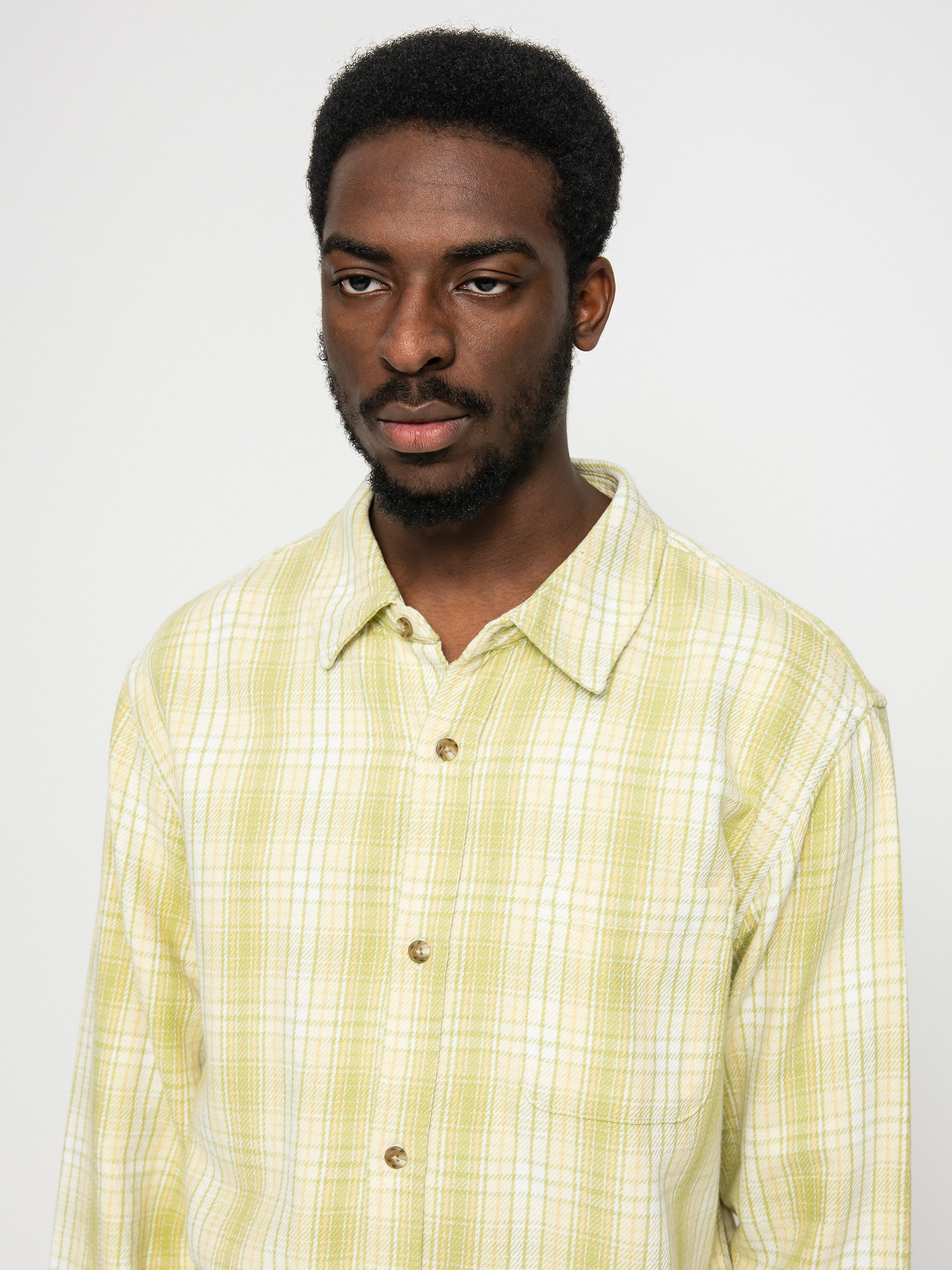 Stussy Beach Plaid Hemd (lime)
