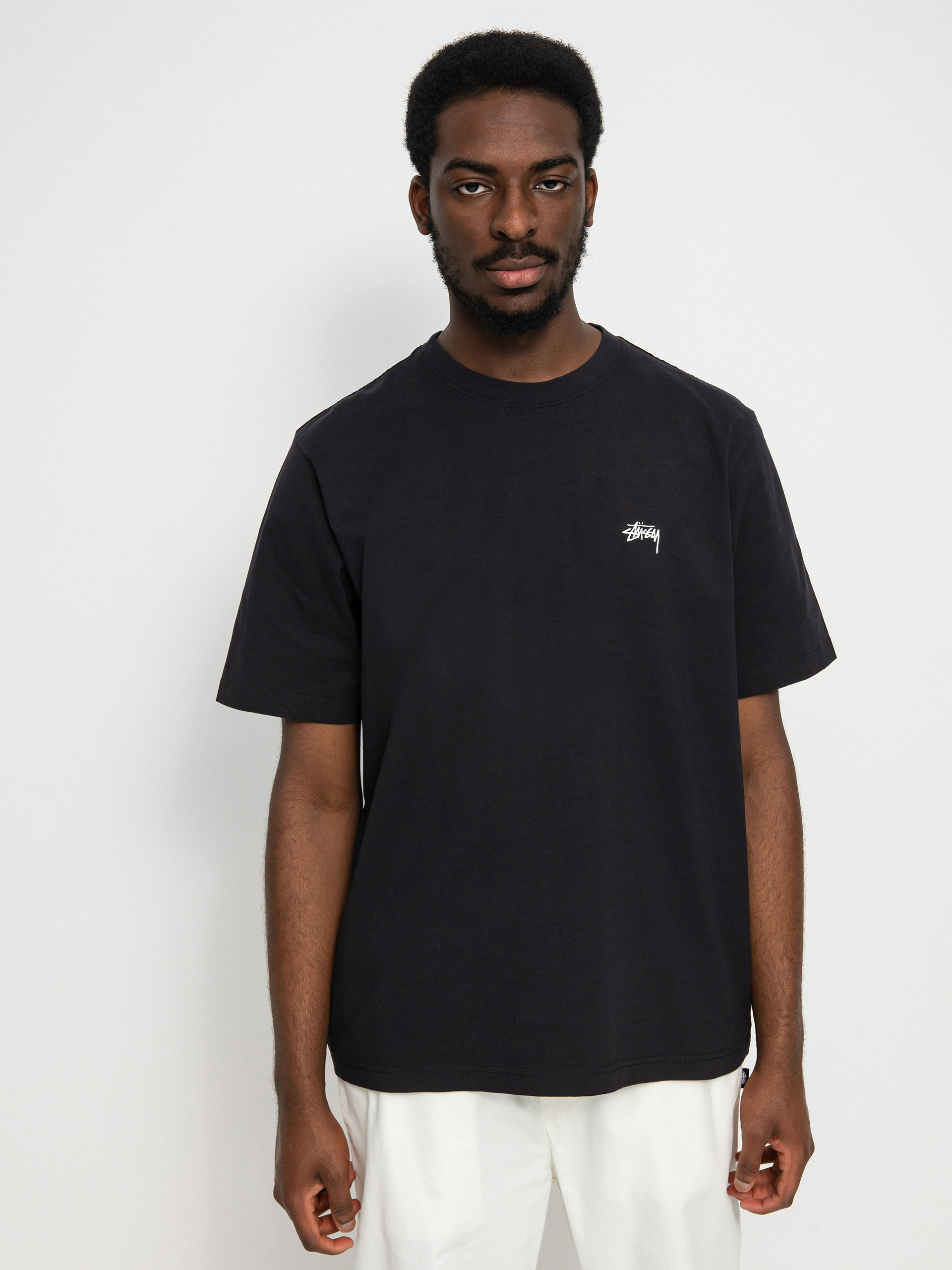 Stussy Stock Logo Crew T-Shirt (black22)