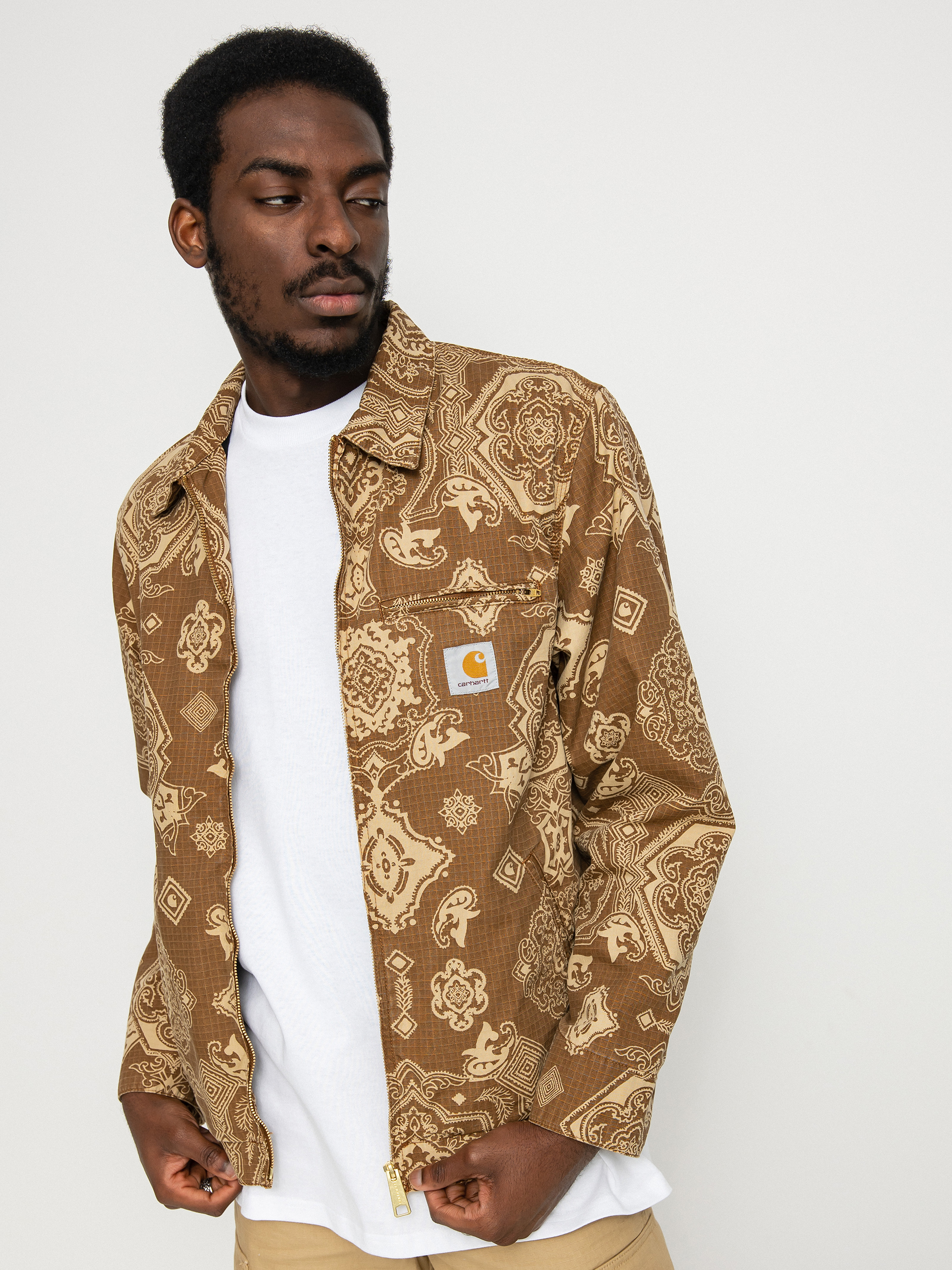 Carhartt WIP Detroit Jacke (verse print/hamilton brown)