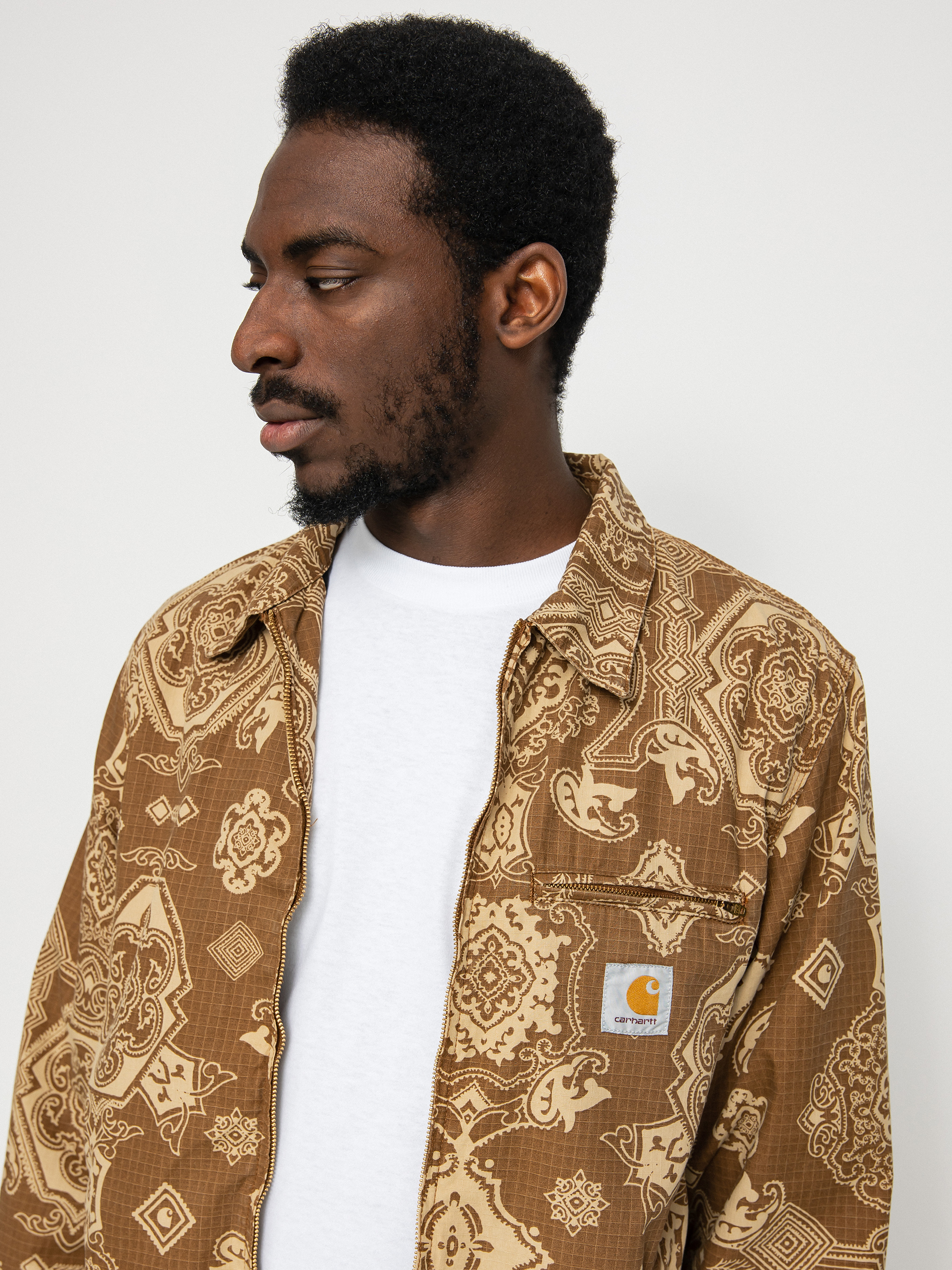 Carhartt WIP Detroit Jacke (verse print/hamilton brown)
