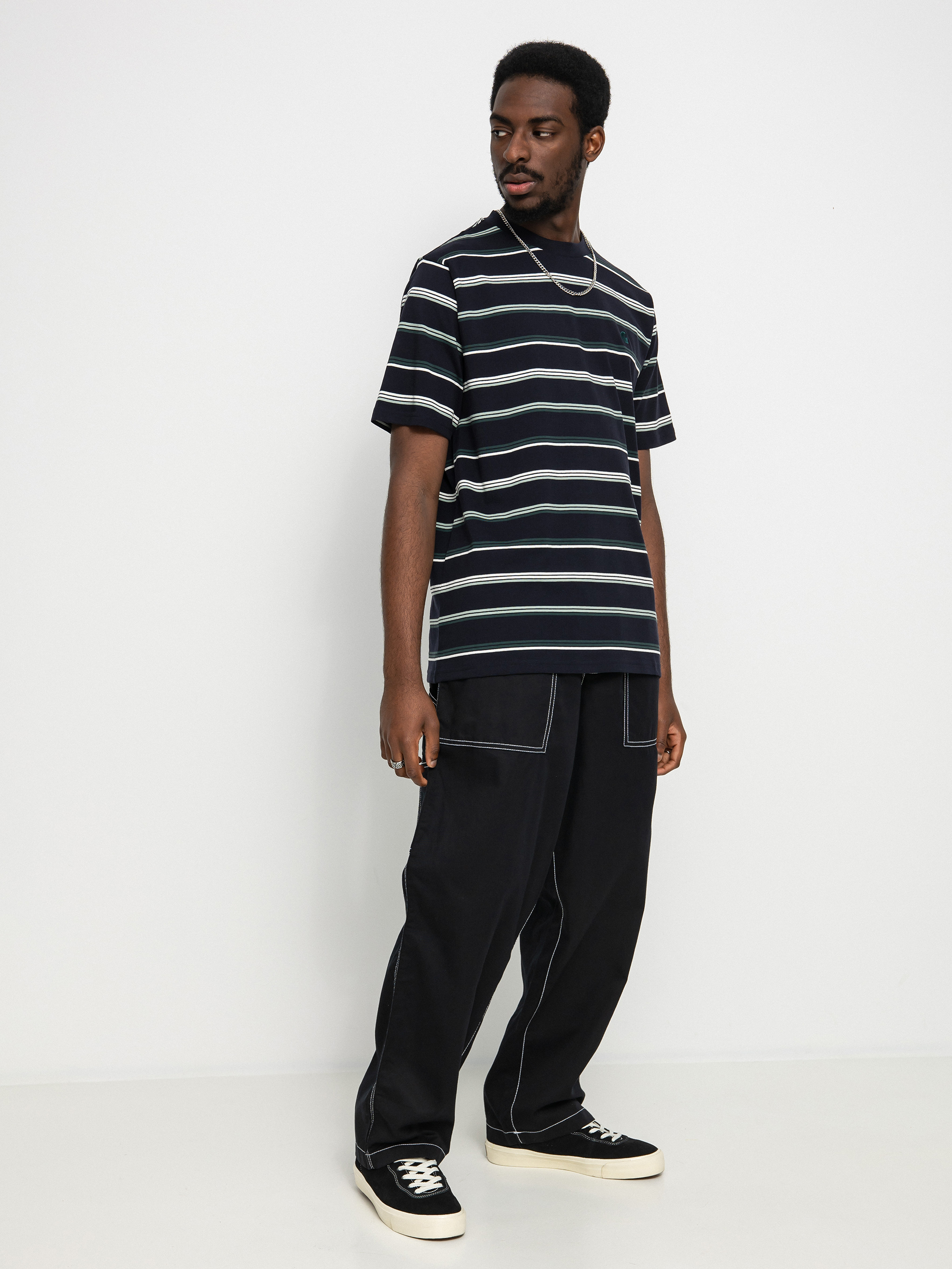Carhartt WIP Vonn T-shirt (vonn stripe/dark navy/juniper/juniper)