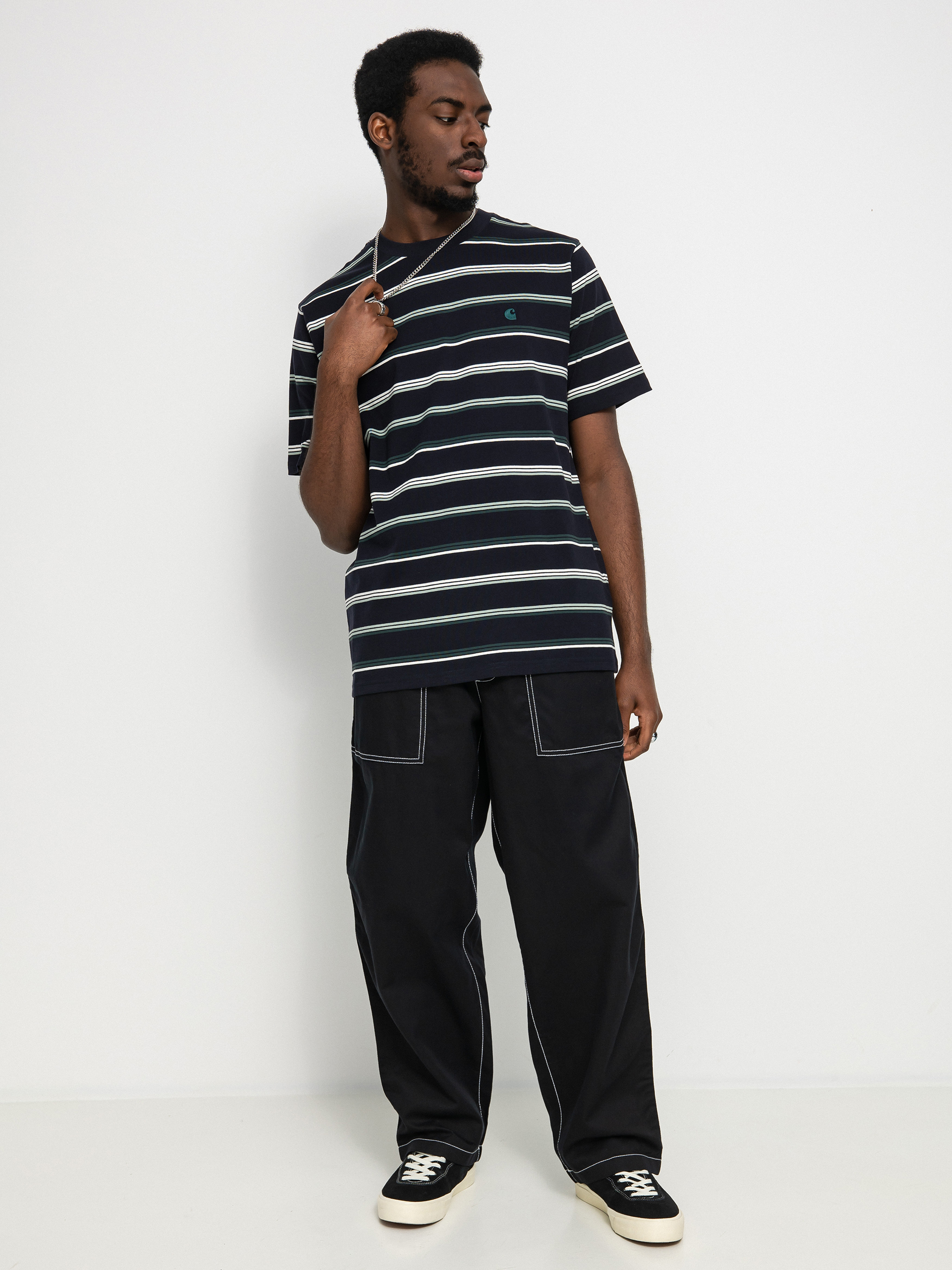 Carhartt WIP Vonn T-shirt (vonn stripe/dark navy/juniper/juniper)