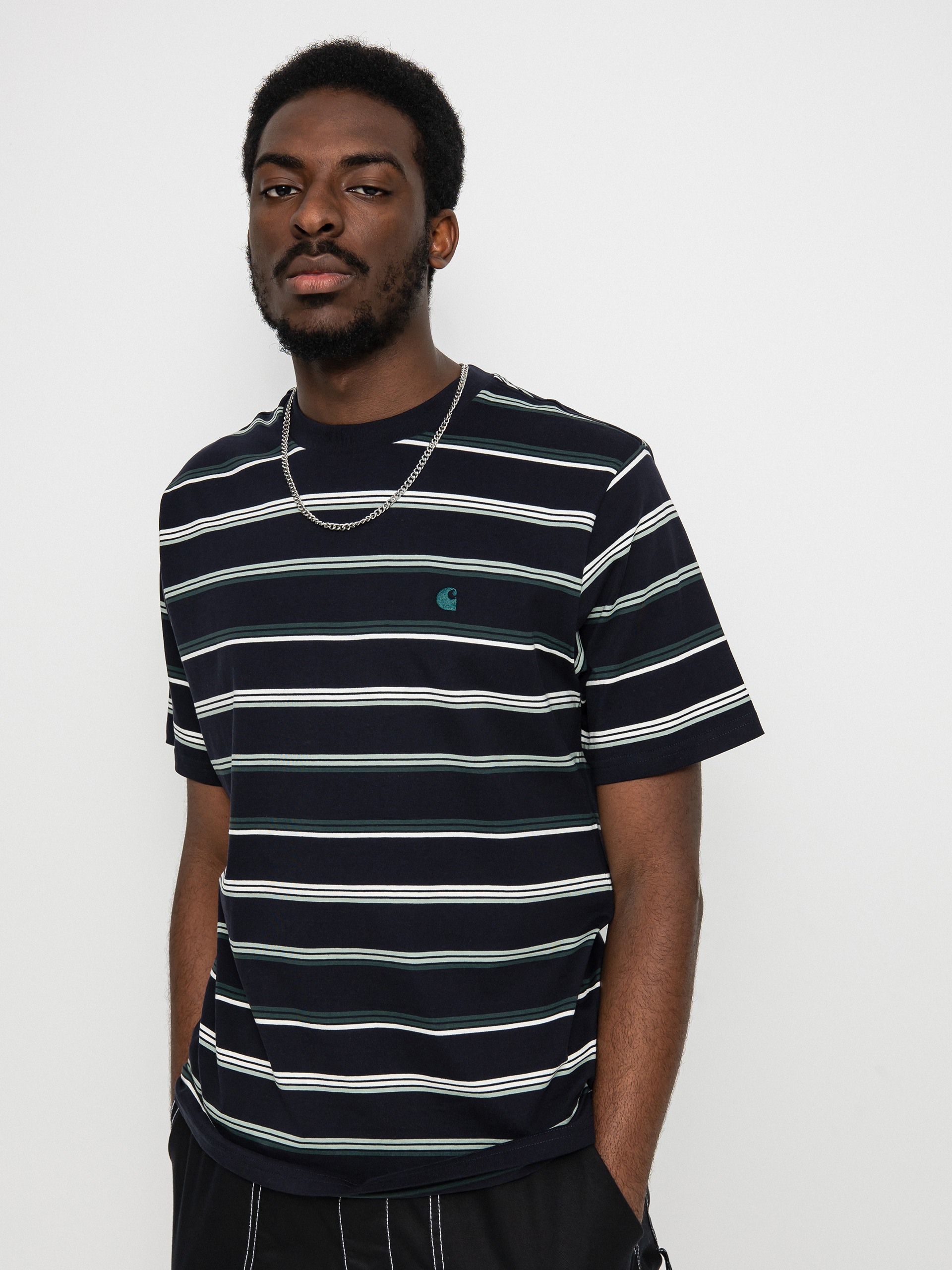 Carhartt WIP Vonn T-shirt (vonn stripe/dark navy/juniper/juniper)