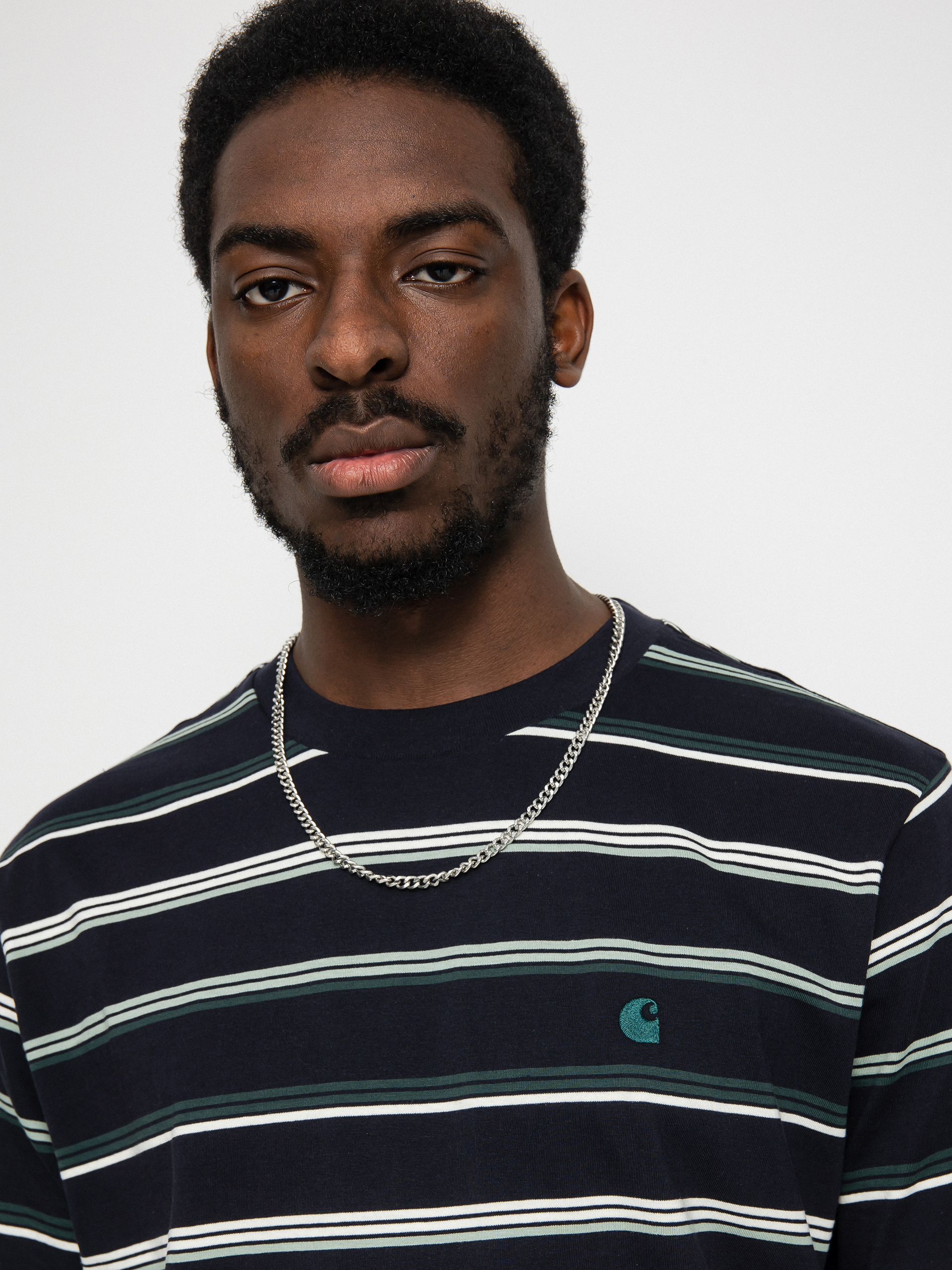 Carhartt WIP Vonn T-shirt (vonn stripe/dark navy/juniper/juniper)