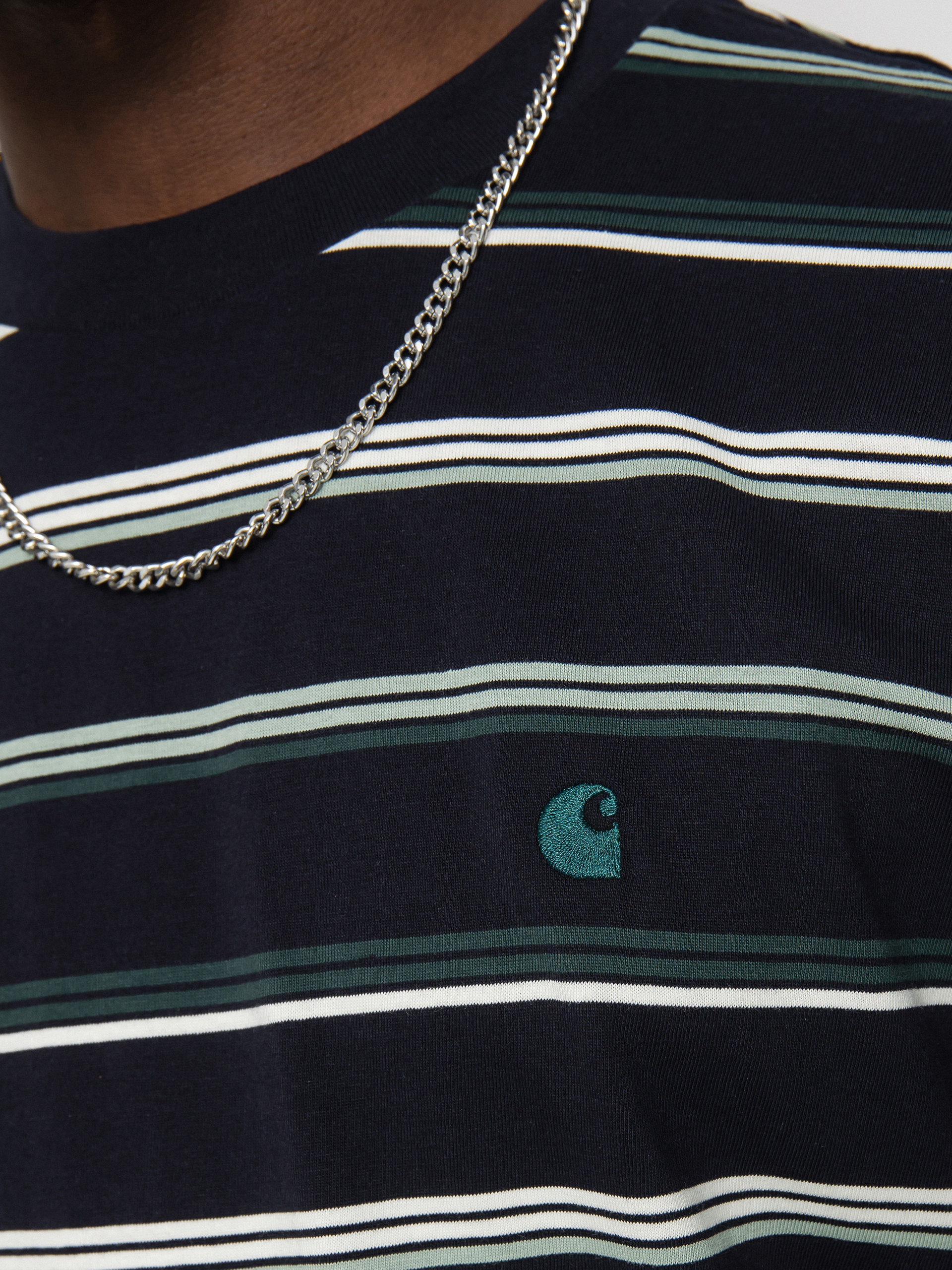 Carhartt WIP Vonn T-shirt (vonn stripe/dark navy/juniper/juniper)