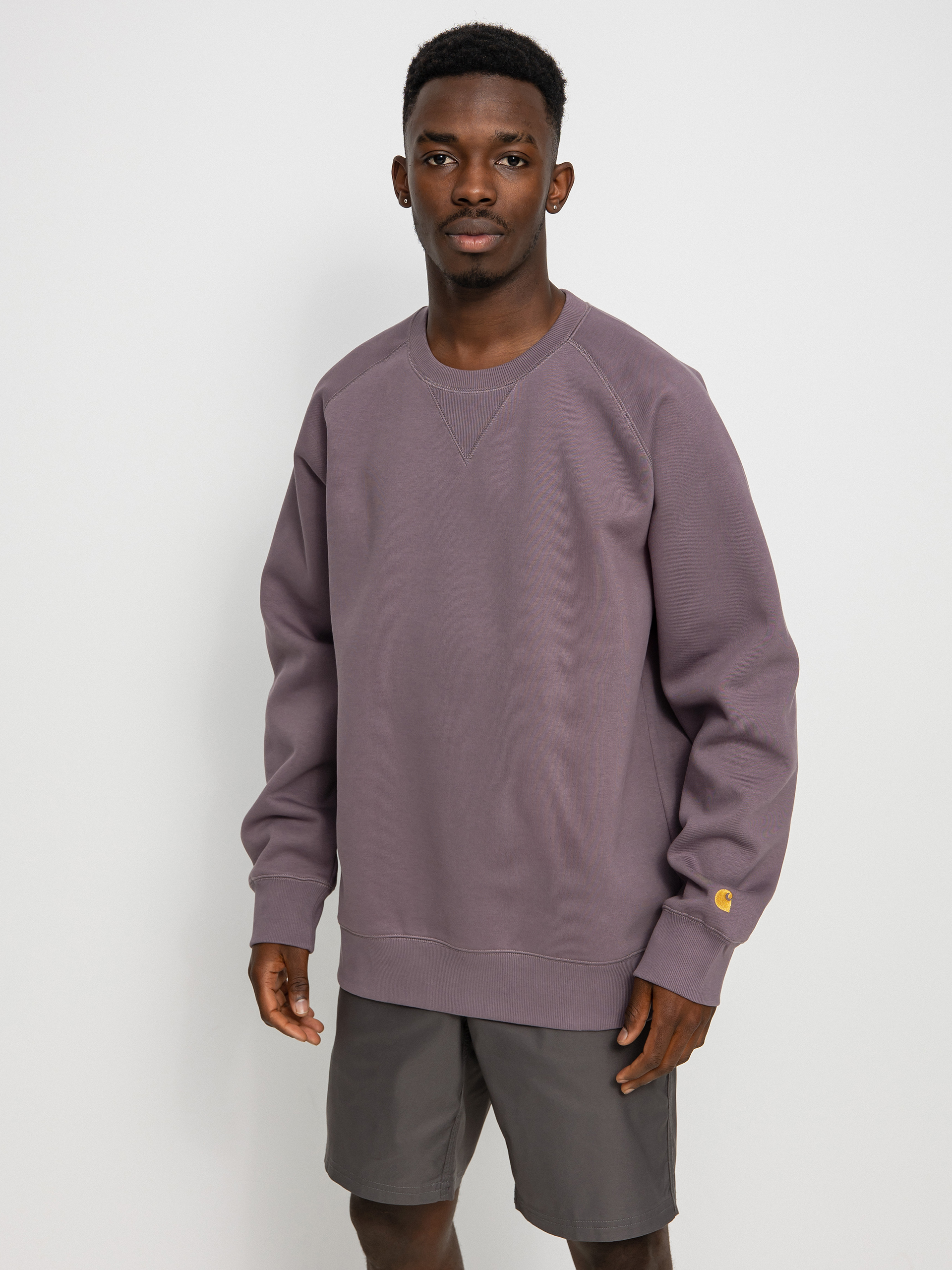 Carhartt WIP Chase Sweatshirt (misty thistle/gold)