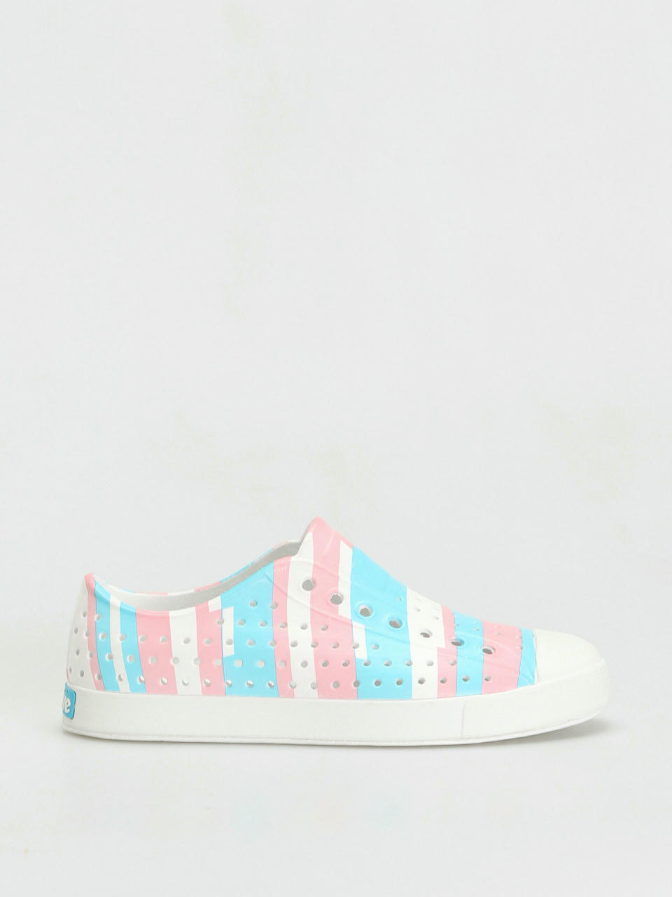 Native Jefferson Print Shoes (shell white/shell white/pastel multi stripe)