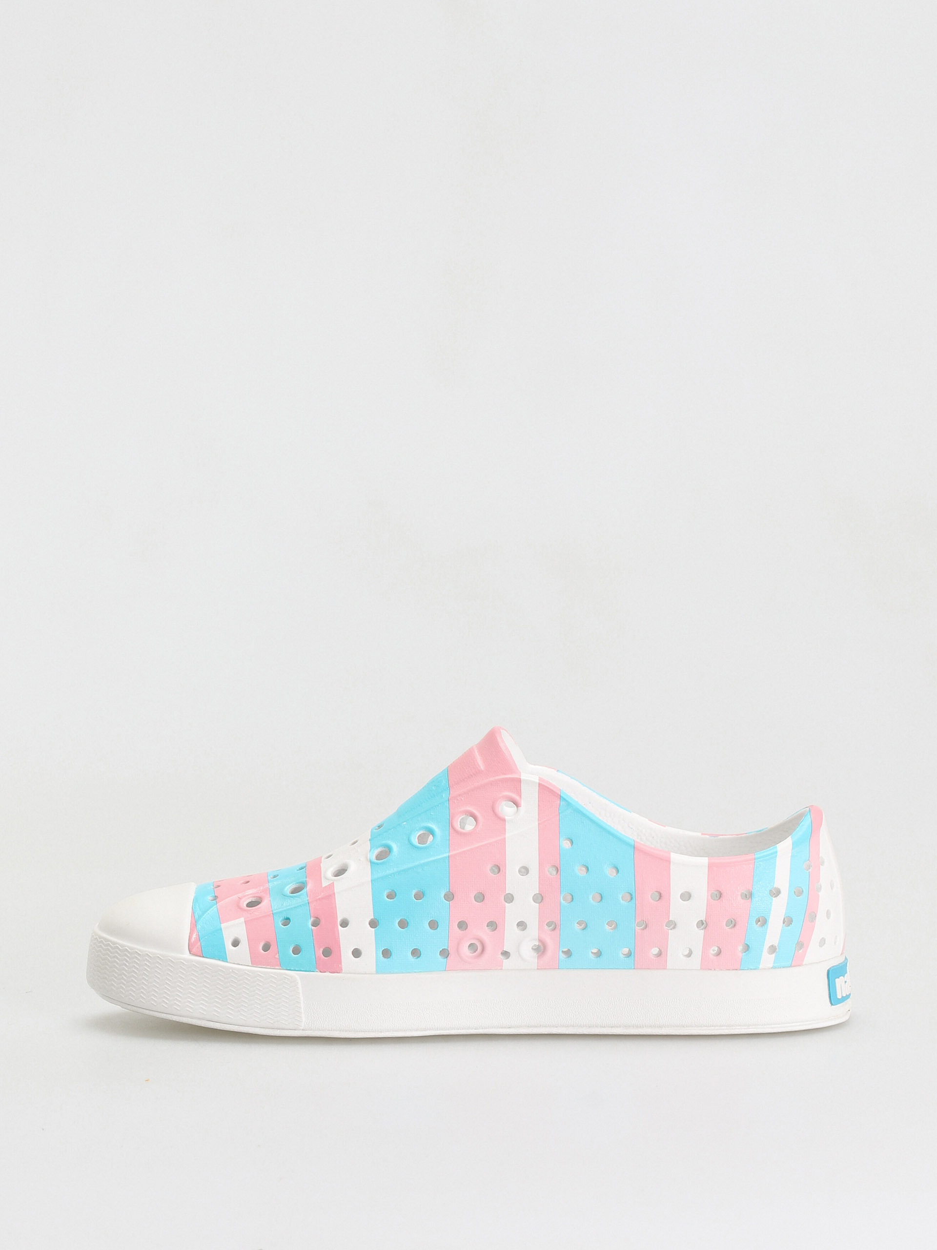 Native Jefferson Print Shoes (shell white/shell white/pastel multi stripe)
