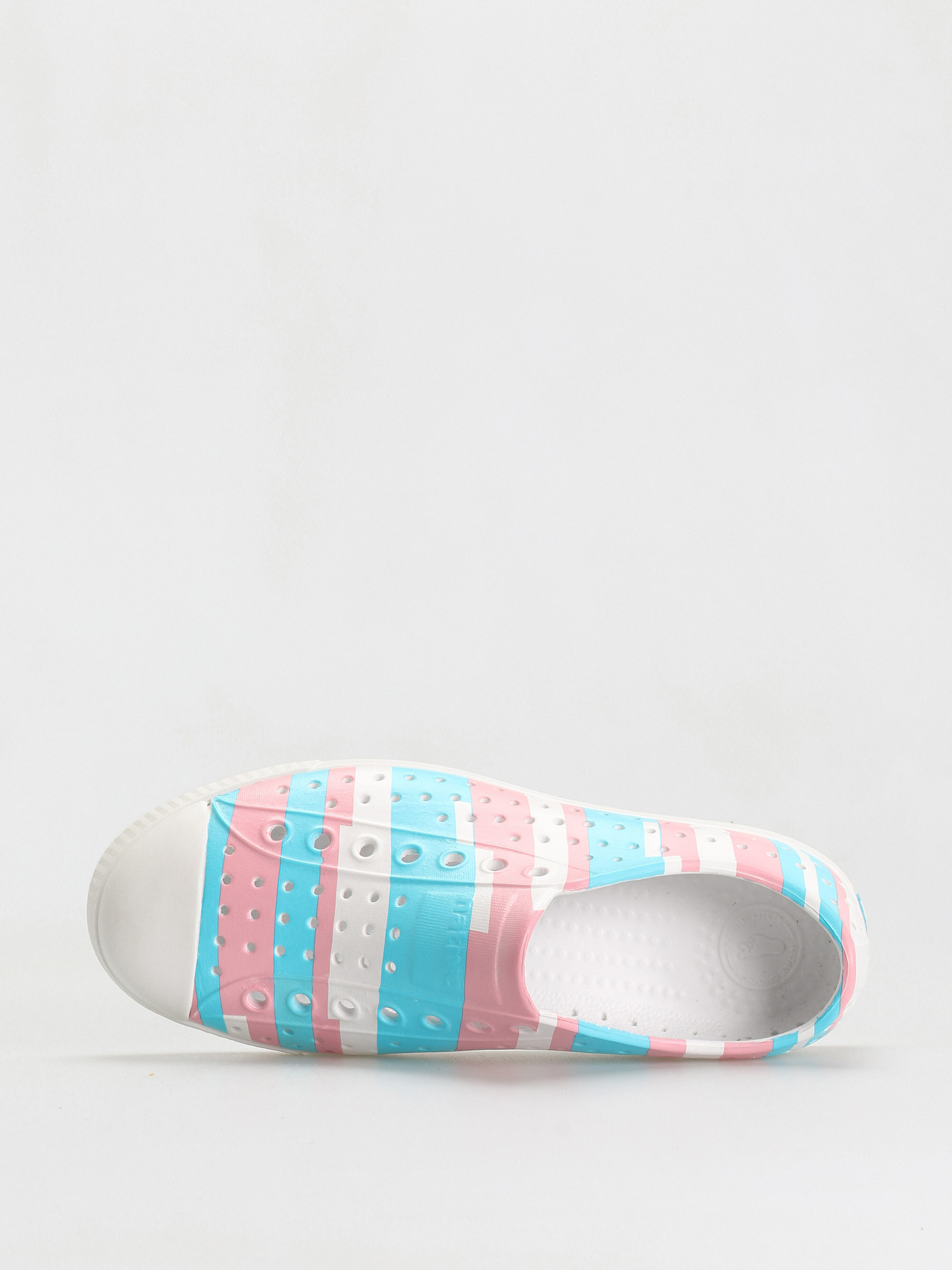 Native Jefferson Print Shoes (shell white/shell white/pastel multi stripe)