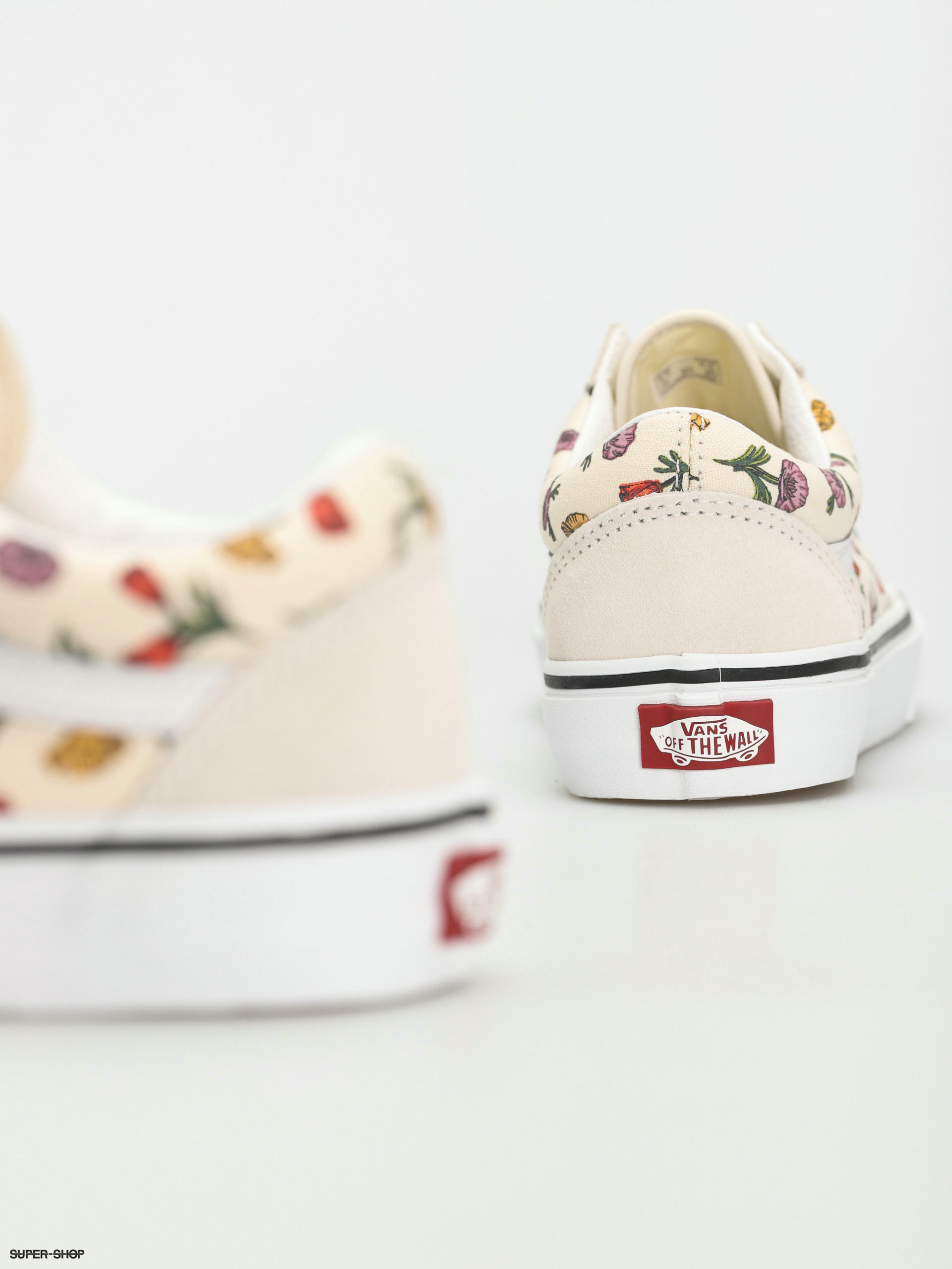 cream floral vans