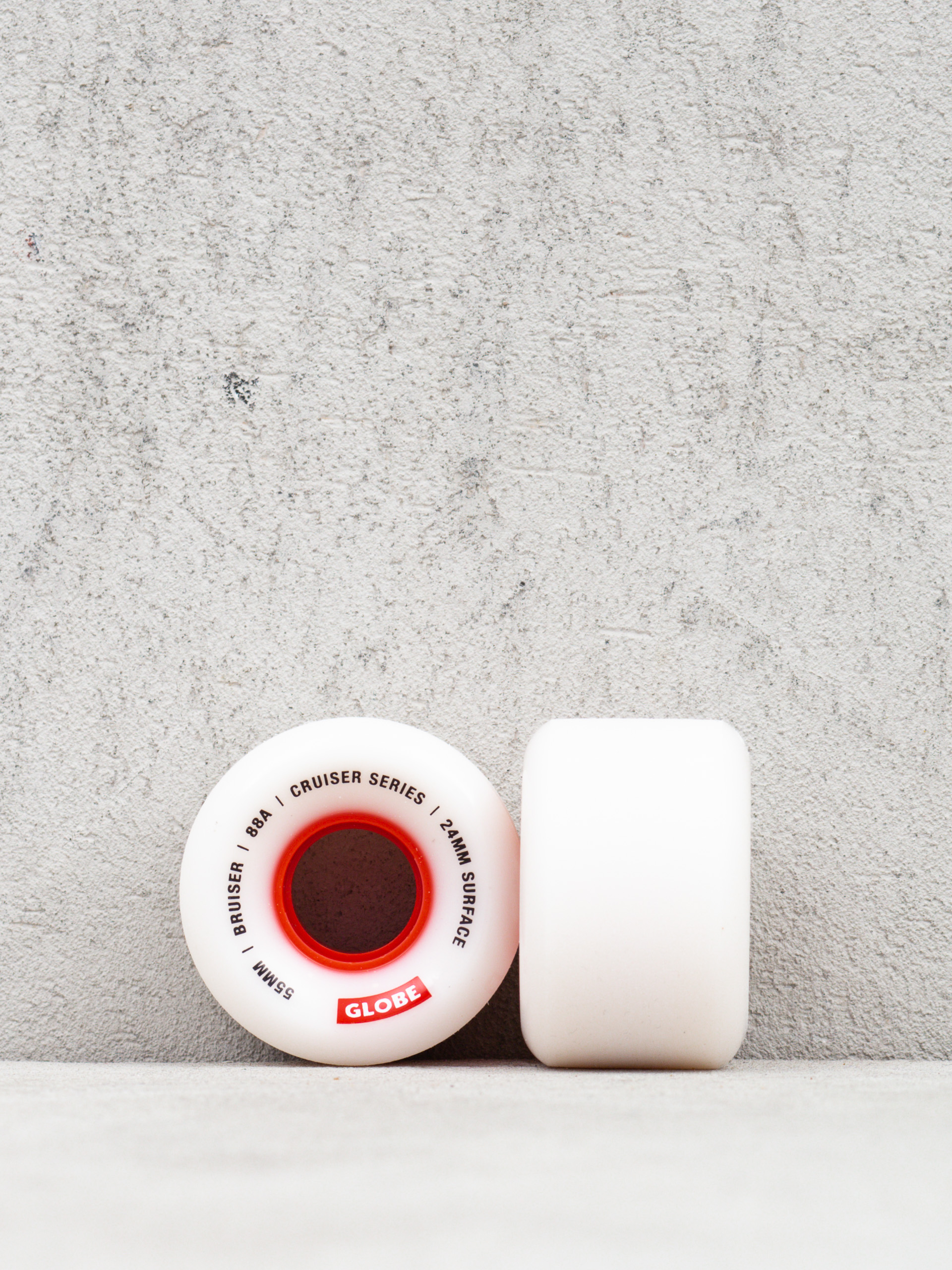 Globe Bruiser Wheels (white/red)