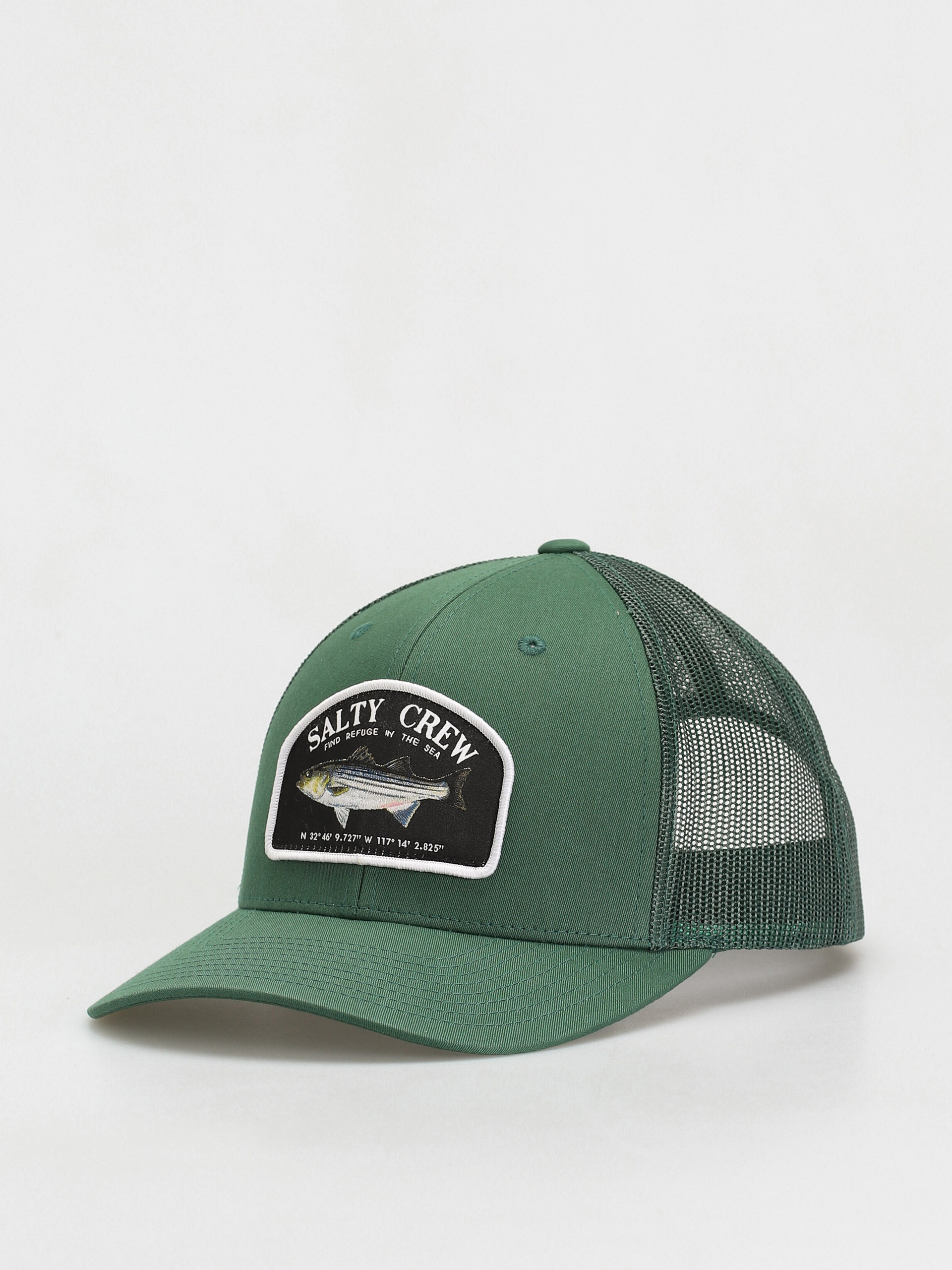 Salty Crew Striper Retro Trucker Cap (green)