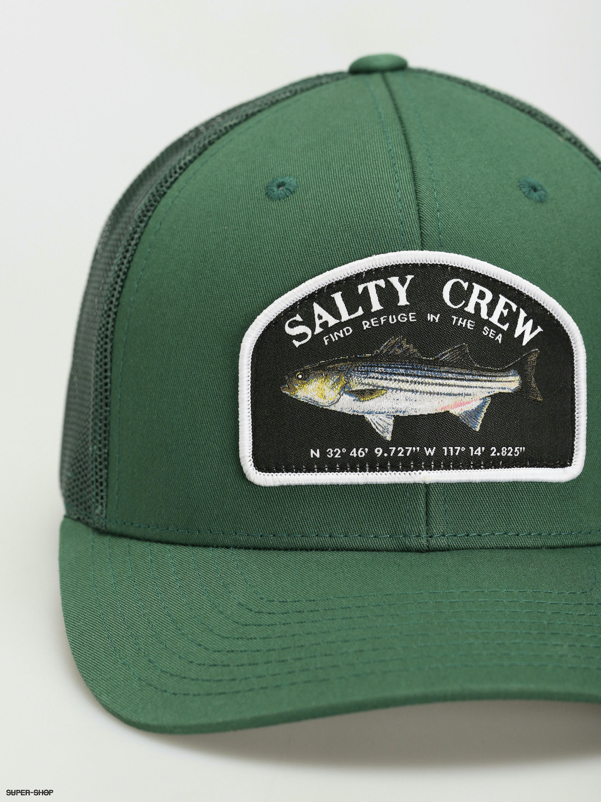Salty Crew Striper Retro Trucker Cap (green)