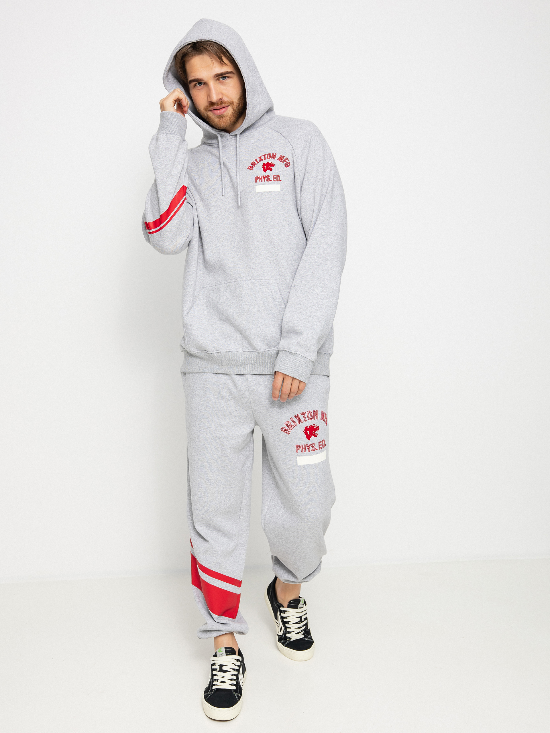 Brixton Phys. Ed. Raglan HD Hoodie (heather grey)