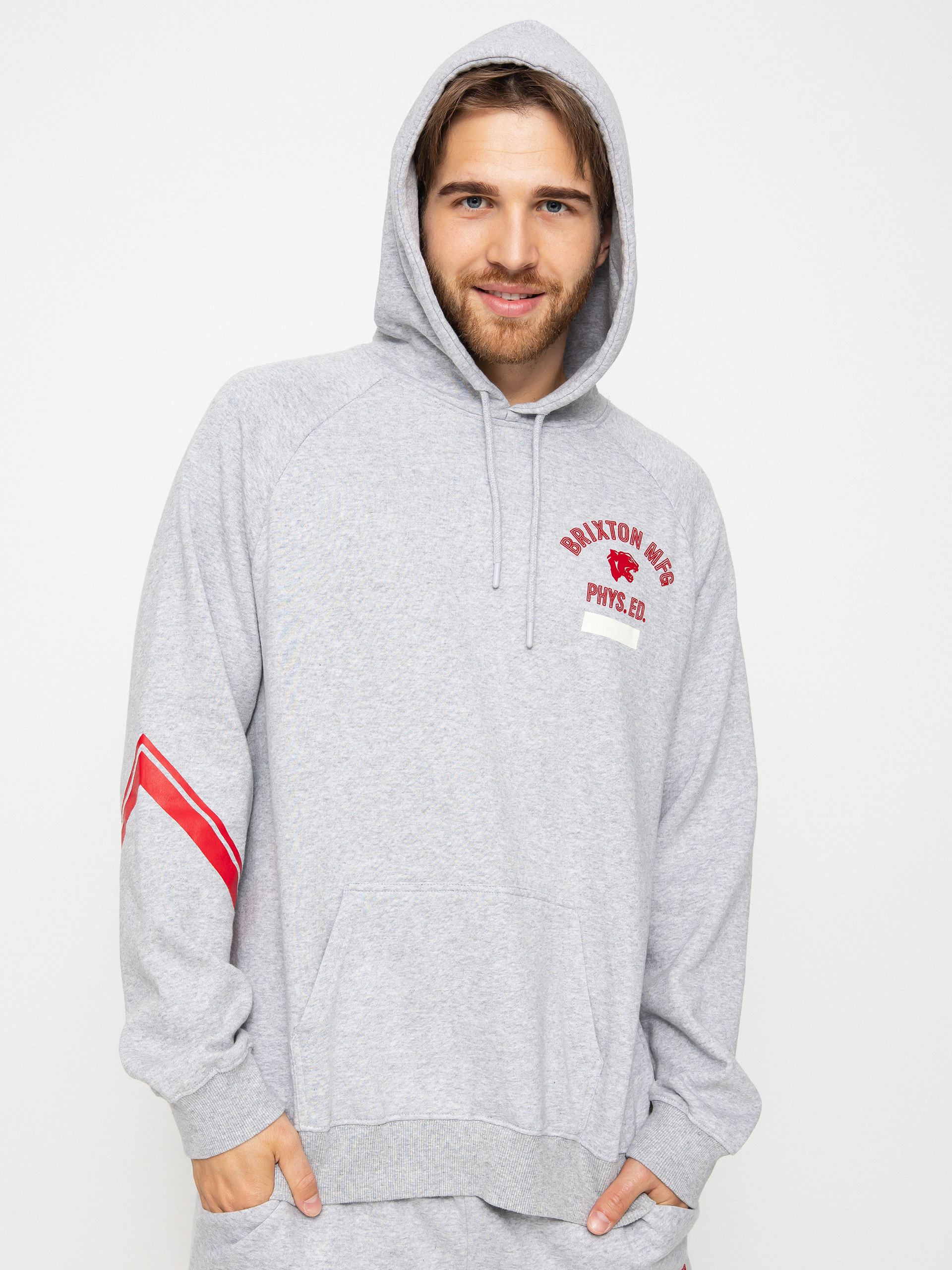 Brixton Phys. Ed. Raglan HD Hoodie (heather grey)