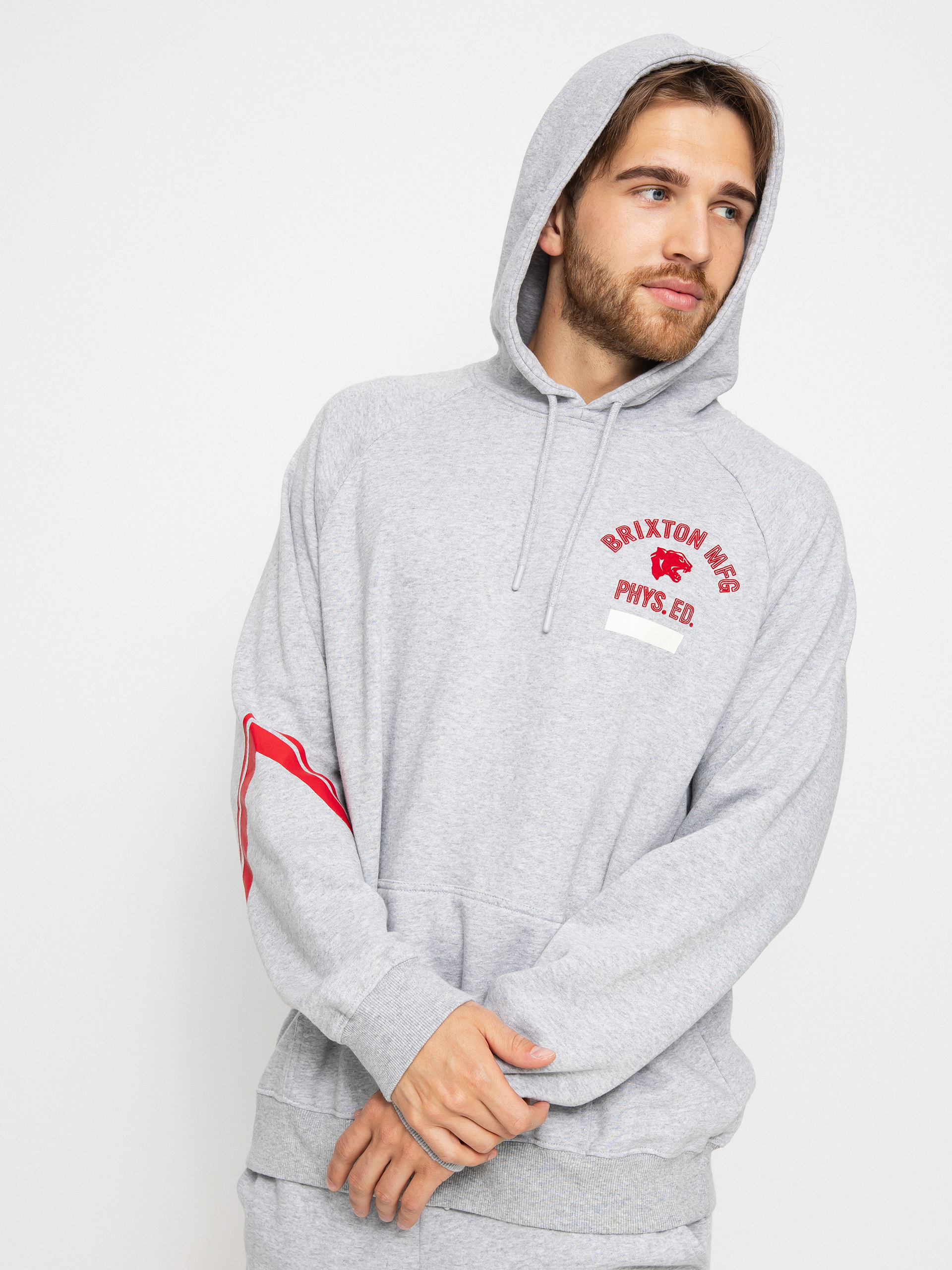 Brixton Phys. Ed. Raglan HD Hoodie (heather grey)