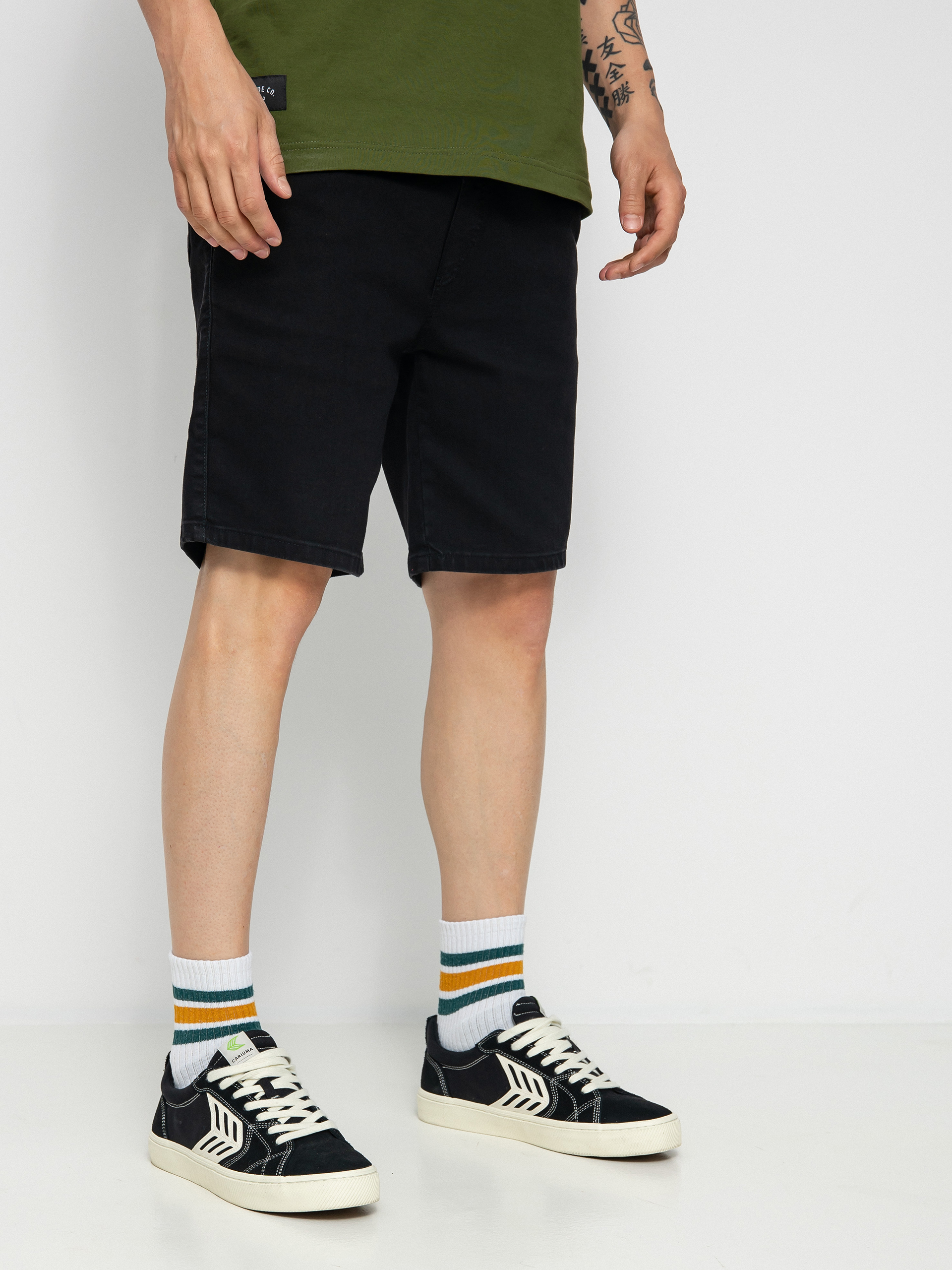 Elade Classic Jogger Shorts (black denim)