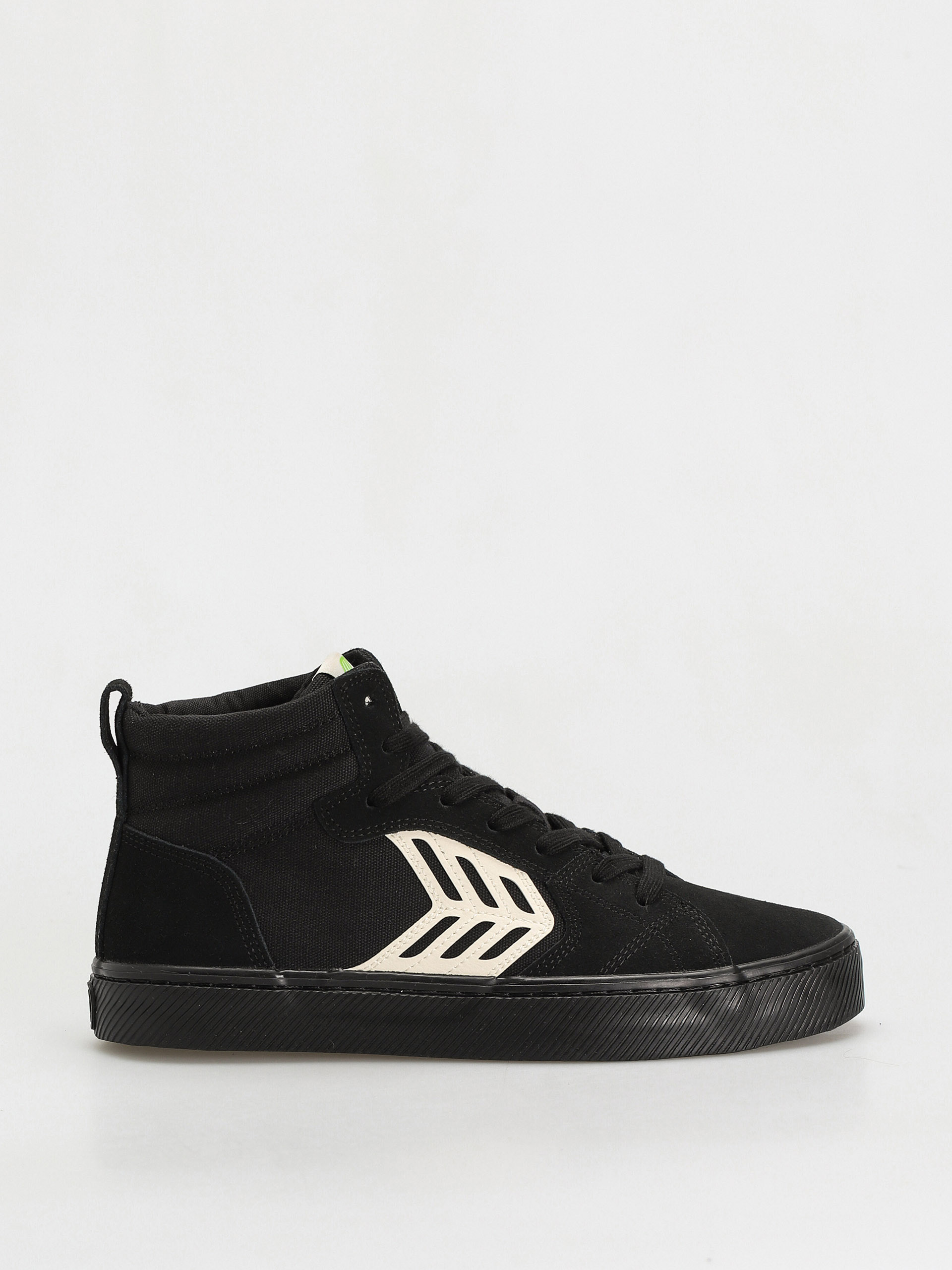 Cariuma Catiba High Pro Shoes (all black suede and canvas ivory logo)