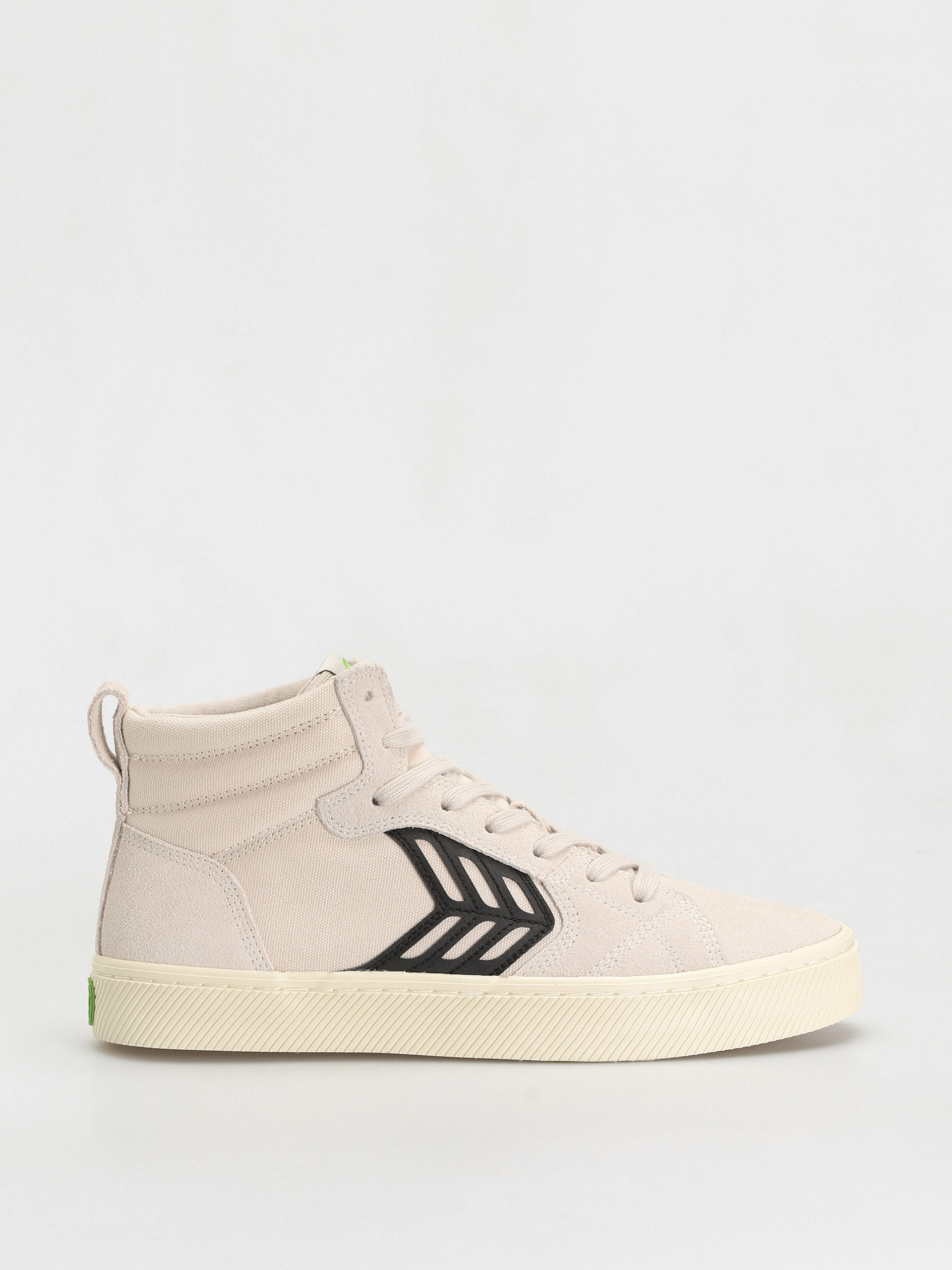 Cariuma Catiba High Pro Schuhe (vintage white suede and canvas black logo)