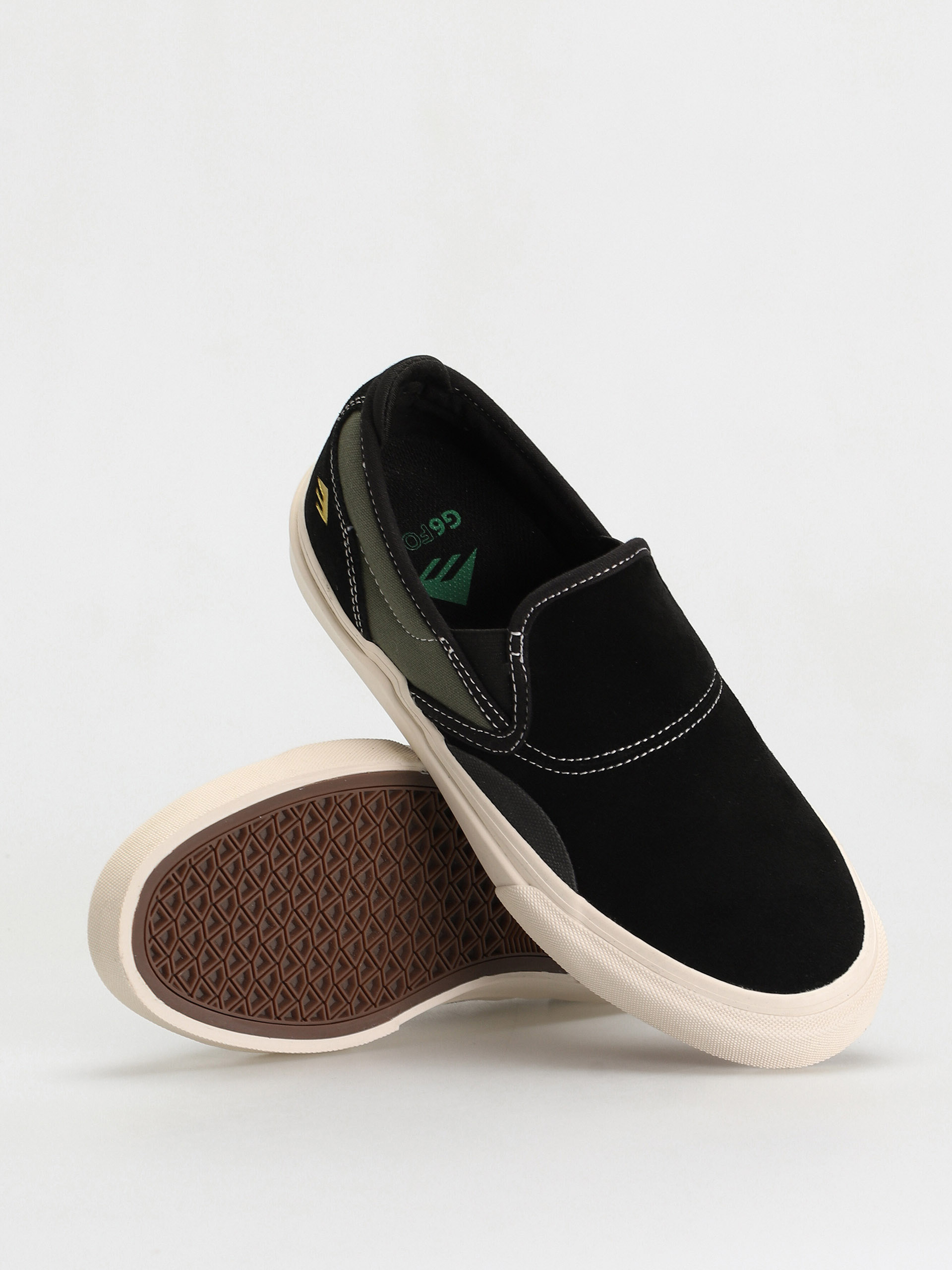 Emerica Wino G6 Slip On Shoes (black/olive)