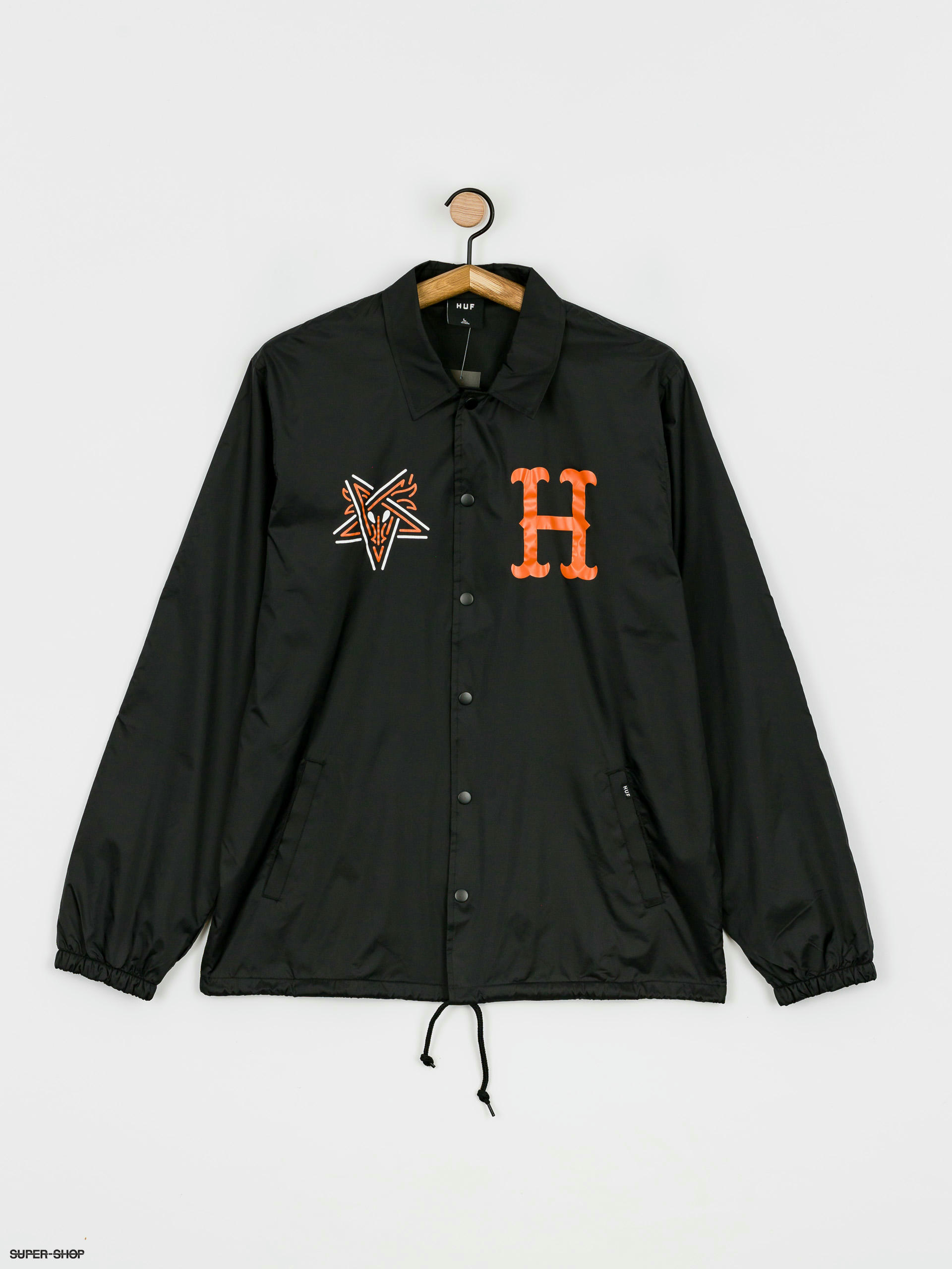 HUF X Thrasher Split Coaches Jacket (black)