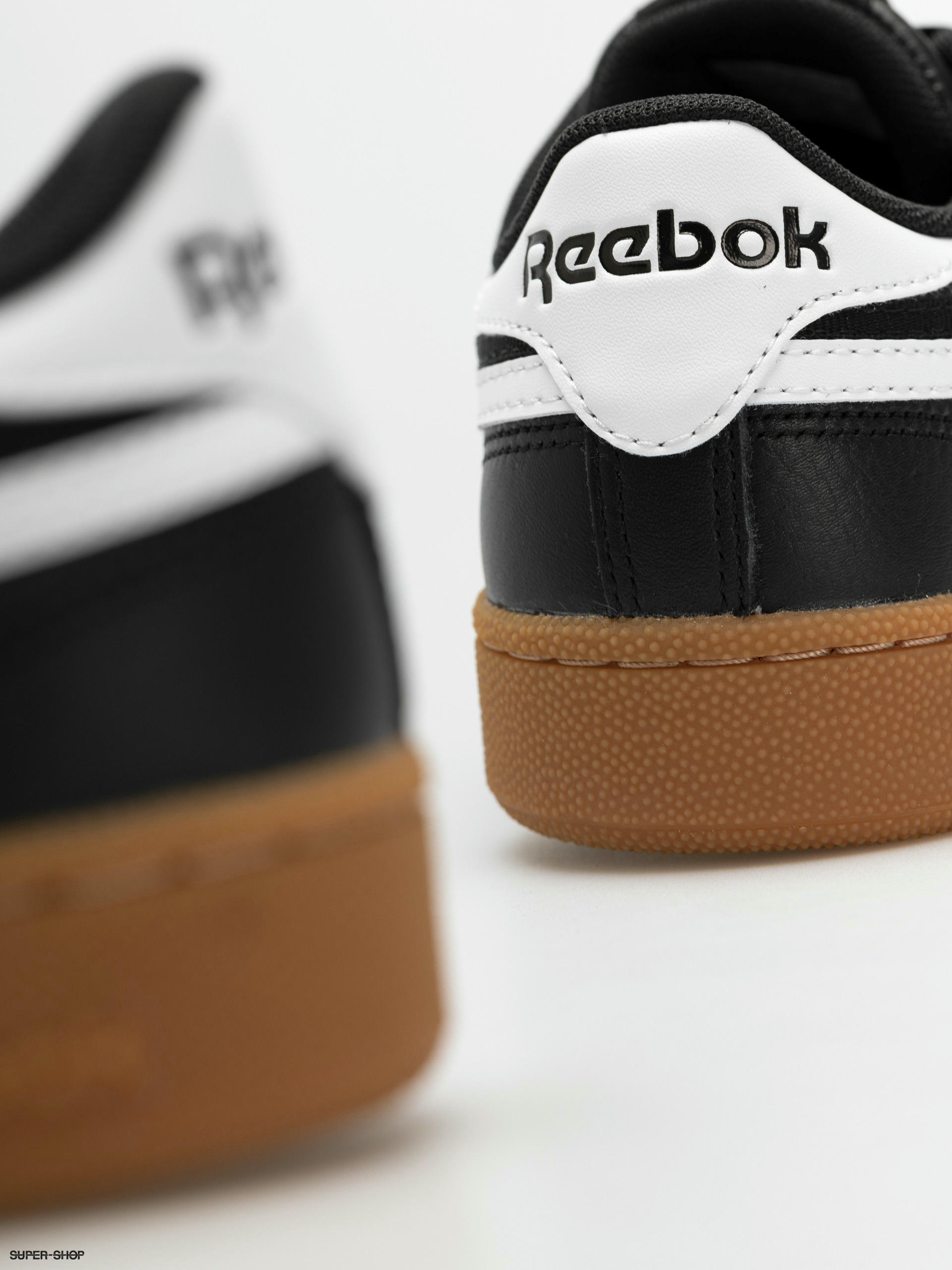 REEBOK Club C Revenge white / black - white blue leather sneakers