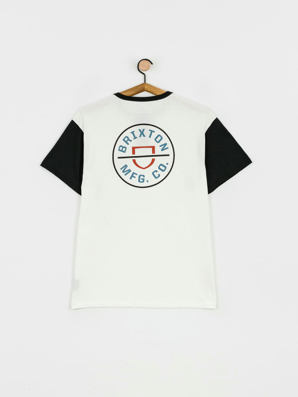 Brixton Crest Henley T-shirt (white/black)