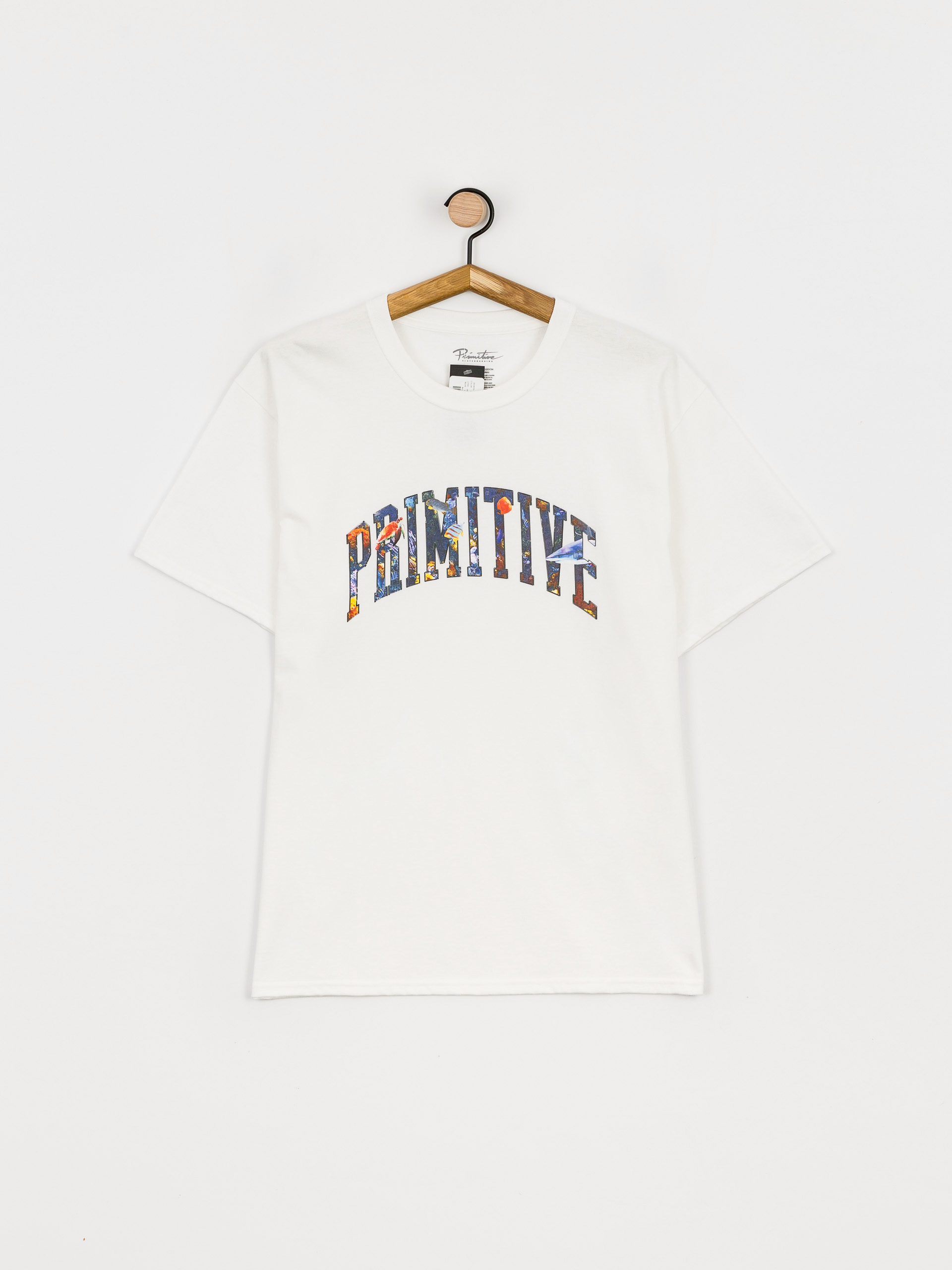 Primitive Collegiate Aquatic T-shirt (white)
